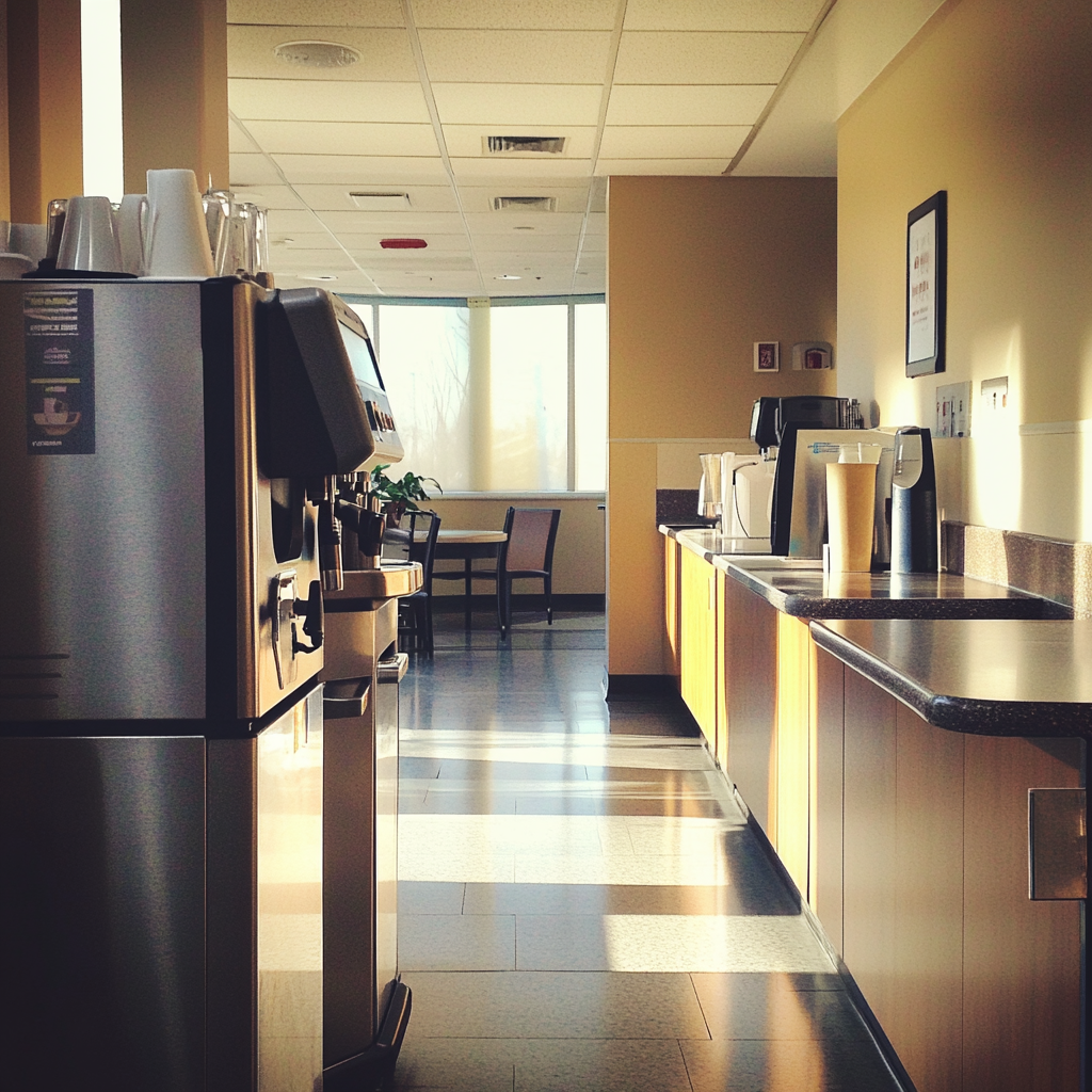 Uma cafeteria de hospital | Fonte: Midjourney