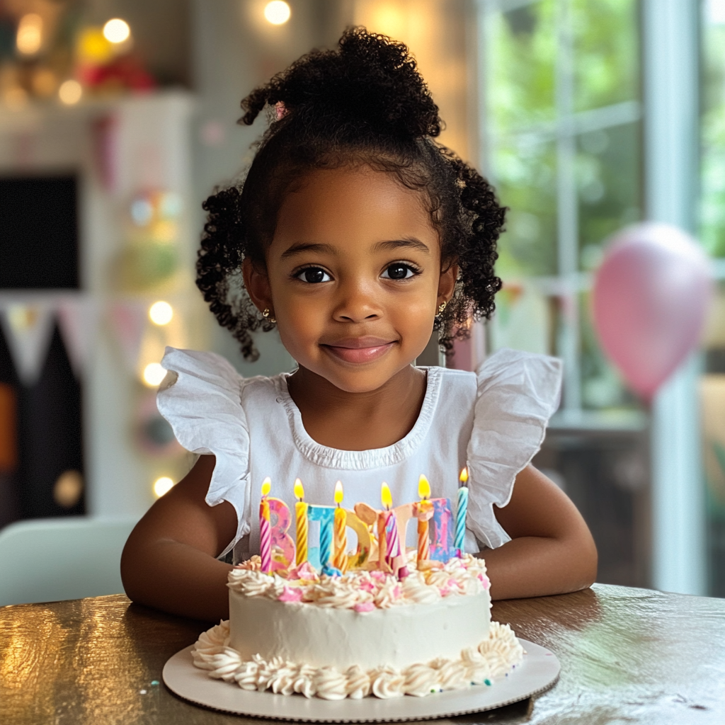 A little girl celebrating her birthday | Source: Midjourney