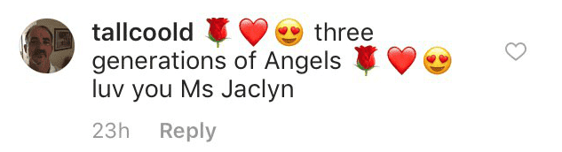 Fan comment on Jaclyn Smith’s post. | Source: Instagram/JaclynSmith