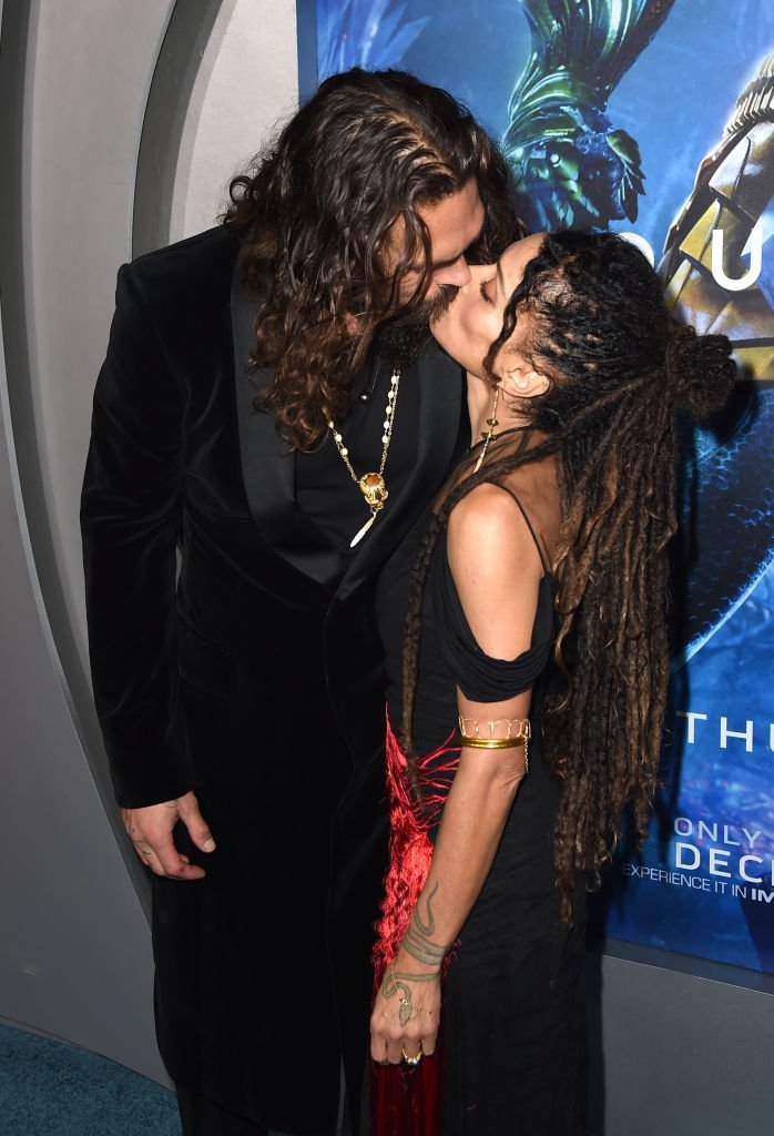 Jason Momoa and Lisa Bonet arrive at the premiere of Aquaman at the Chinese Theatre. Photo: Getty Images/GlobalImagesUkraine