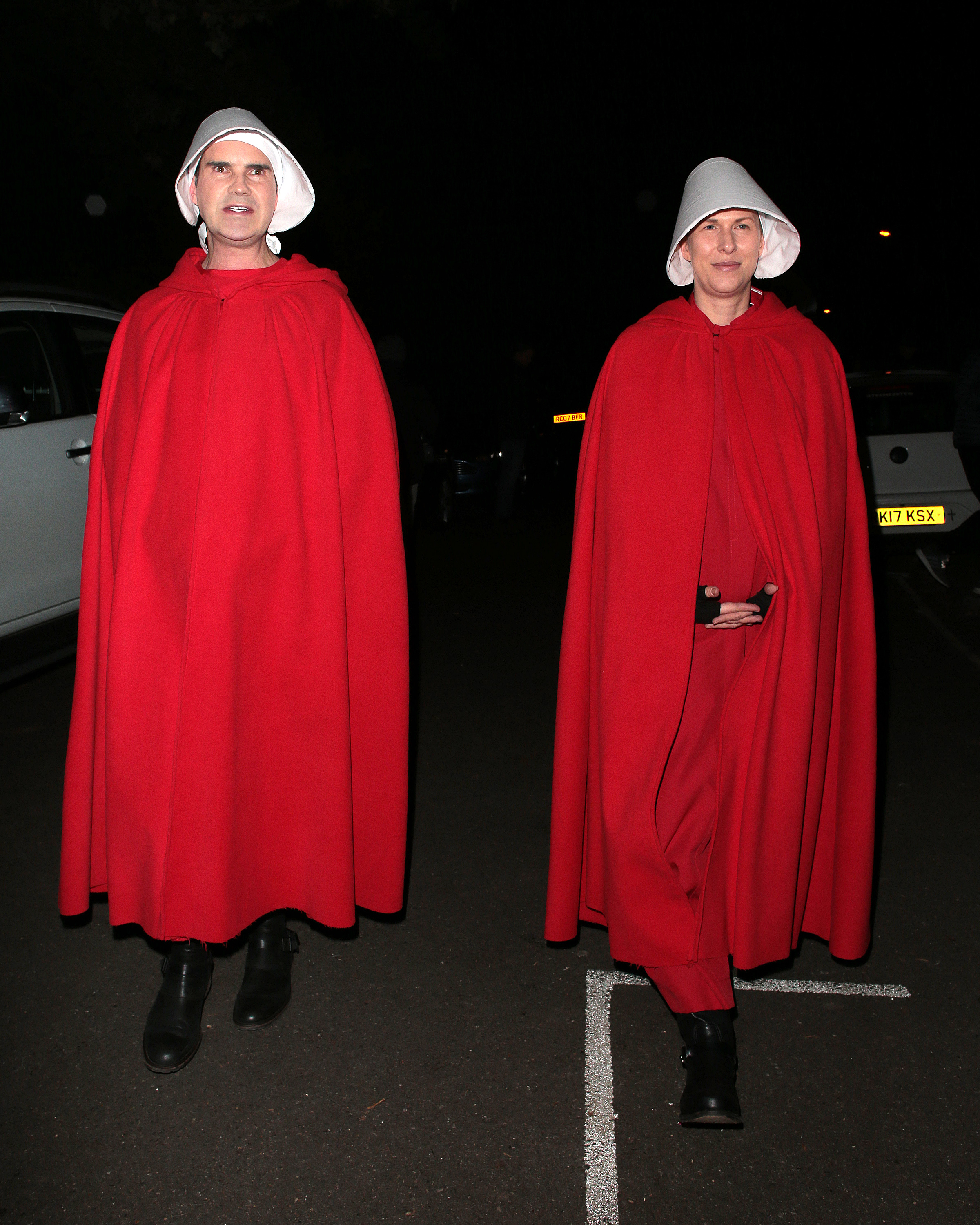 Karoline Copping and Jimmy Carr attending Jonathan Ross' Halloween party on 31 October 2019 in London, England. | Source: Getty Images