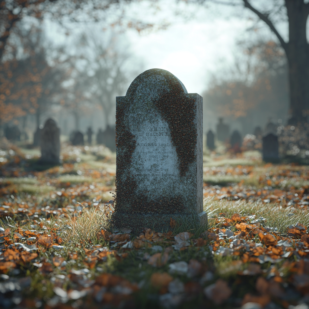 A gravestone without flowers | Source: Midjourney