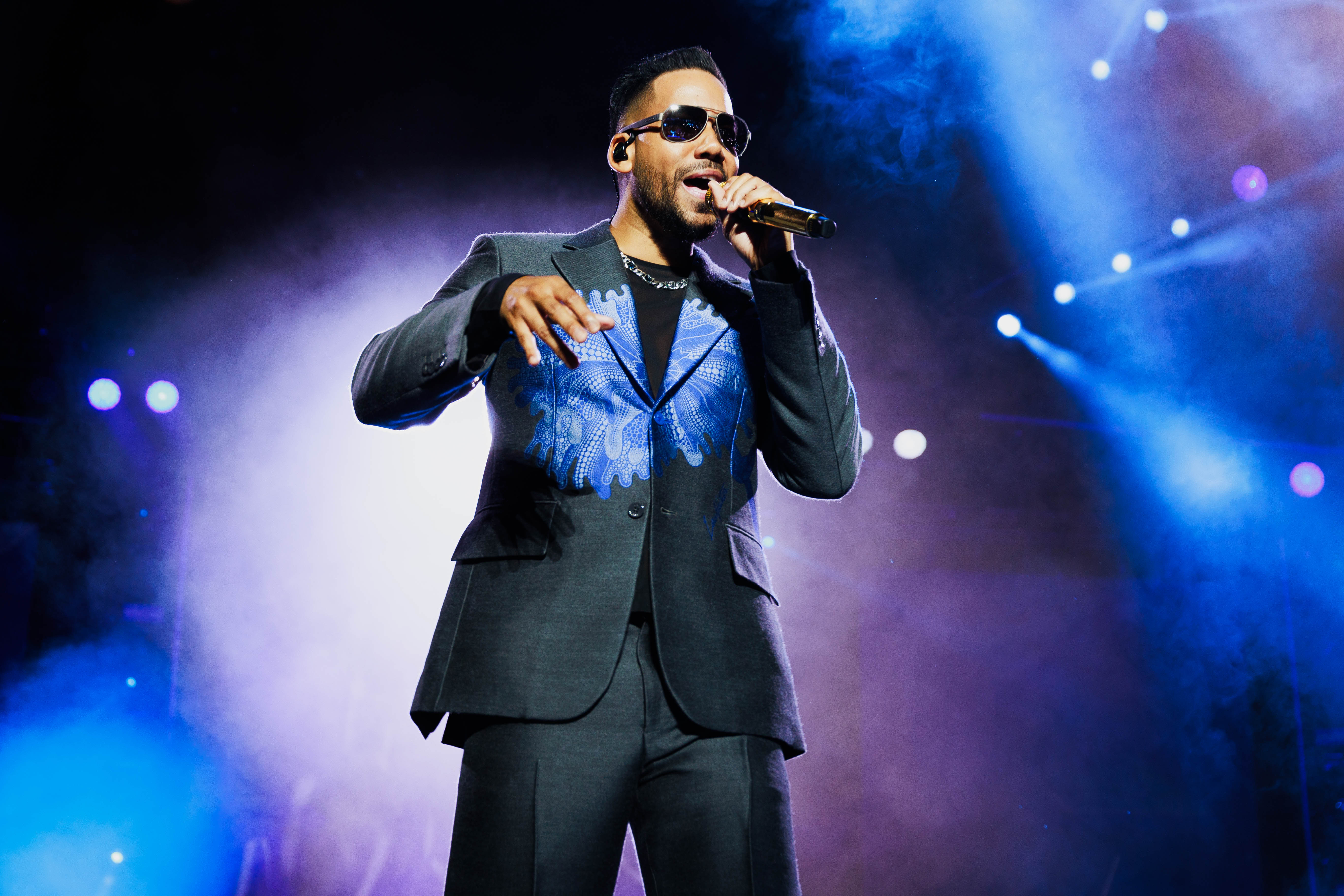 Romeo Santos performs onstage at WiZink Center during his "Formula Vol.3" tour on July 7, 2023, in Madrid, Spain. | Source: Getty Images