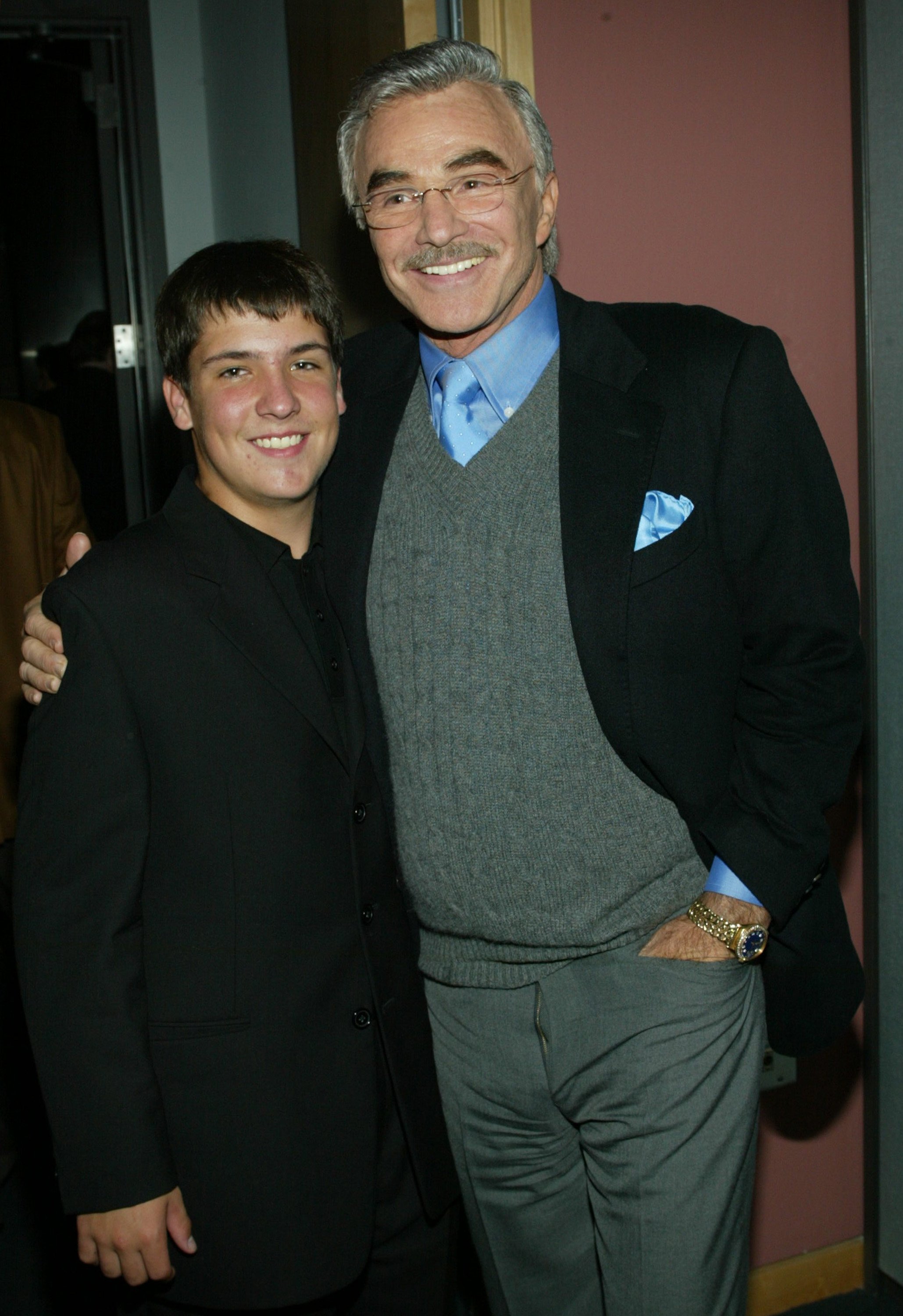 Actor Burt Reynolds and his son, Quinton attend the Fourth Annual Actors' Fund of America Gala in 2003. | Source: Getty Images