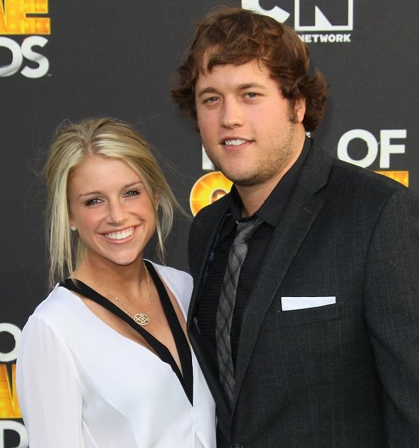 Matthew and Kelly Stafford at Barker Hangar on February 18, 2012 in Santa Monica, California | Source: Getty Images