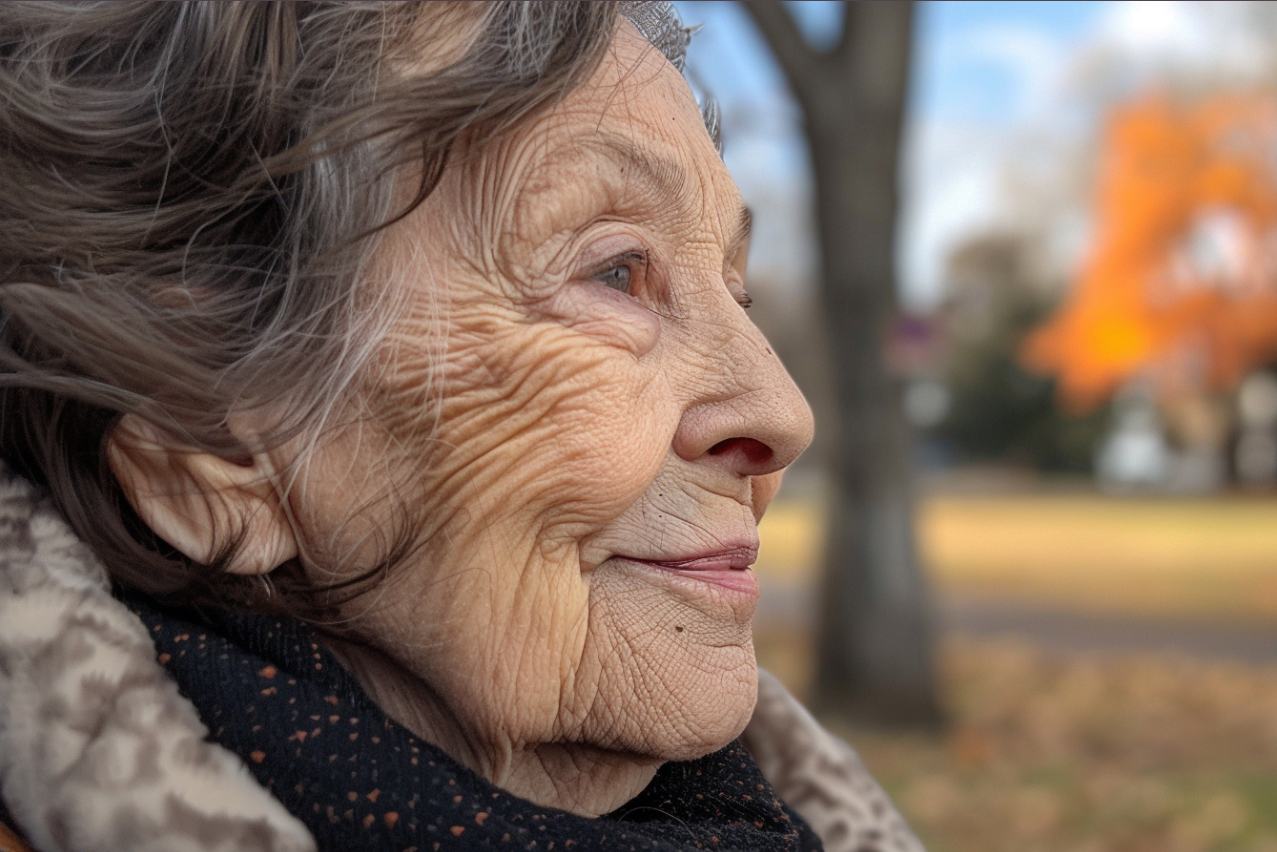 Smiling older woman | Source: MidJourney