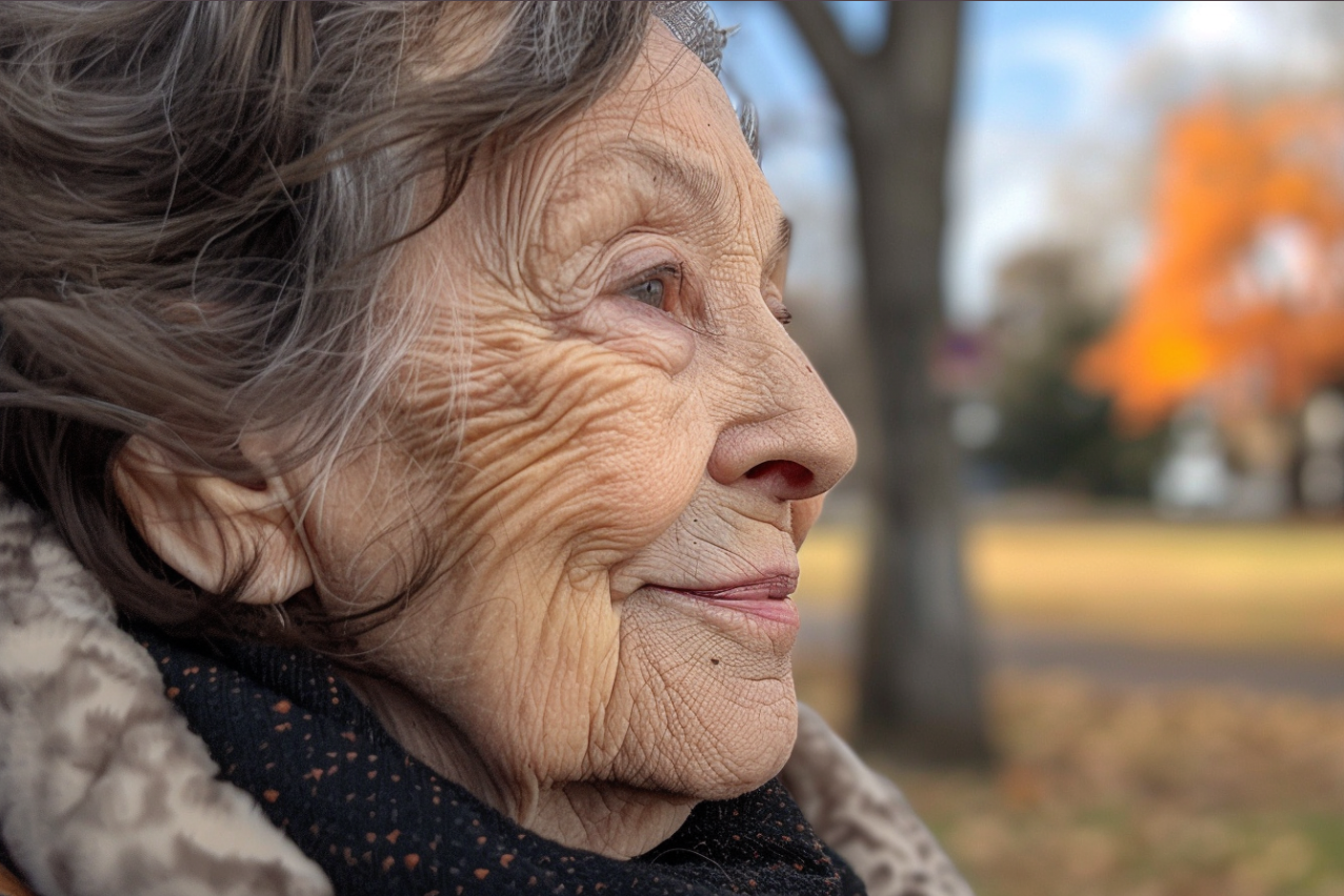 An elderly woman smiling | Source: Midjourney