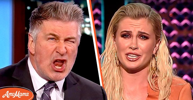 Picture of actor Alec Baldwin [left]. Picture of Alec's daughter, Ireland [right]  | Photo: youtube.com/ComedyCentral  ||  youtube.com/jkl