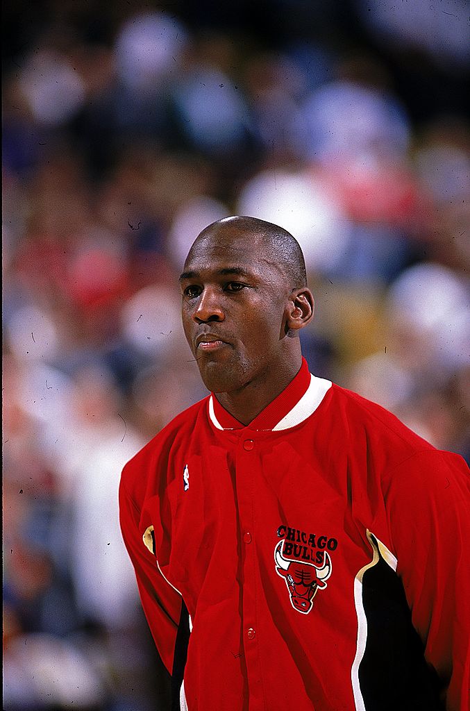 Michael Jordan #23 of the Chicago Bulls looks on before the game | Photo: Getty Images