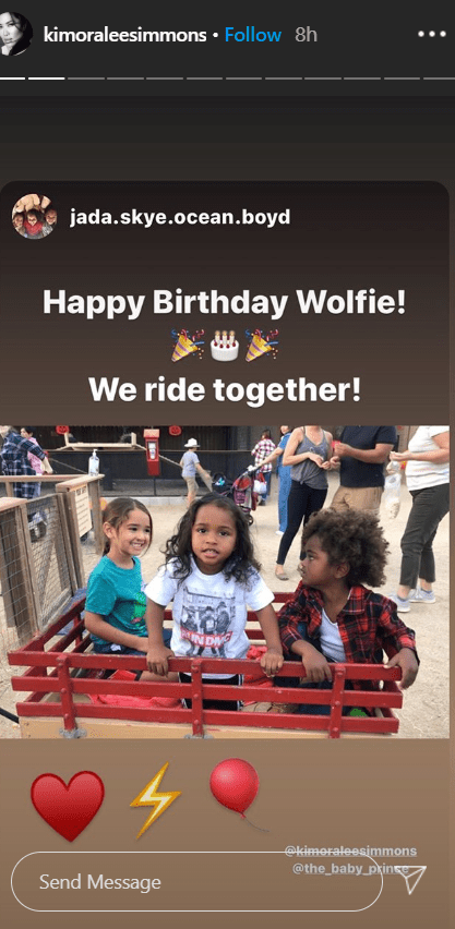 Kimora Lee sharing a photo of her son, Wolfie, on his birthday on her Instagram story. | Photo: Instagram/kimoraleesimmons