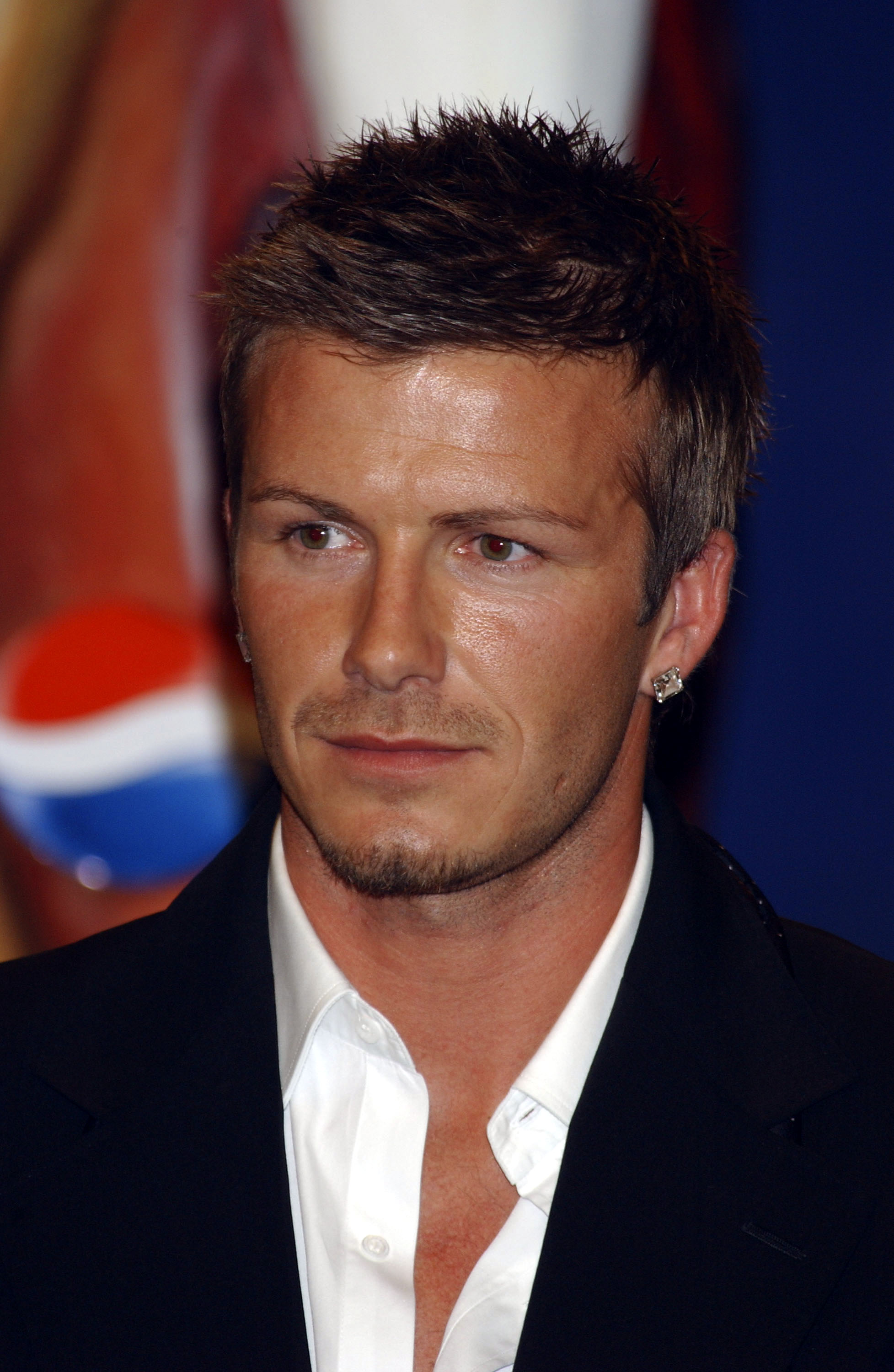 David Beckham at the premiere of his Pepsi commercial in Madrid, Spain on February 23, 2005 | Source: Getty Images