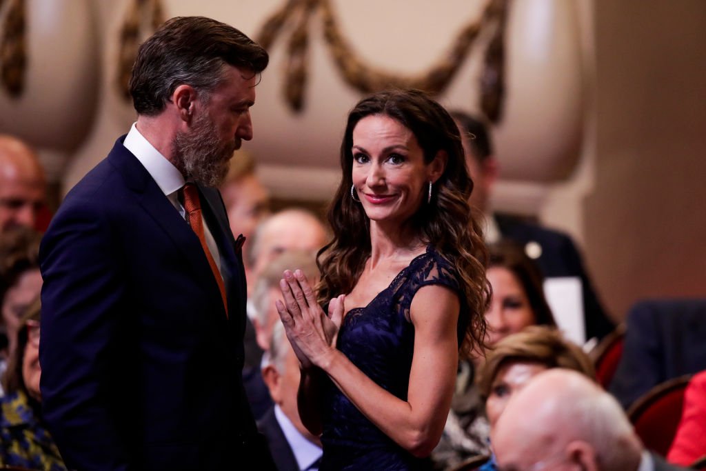 Robert Gavin Bonnar y Telma Ortíz durante los Premios Princesa de Asturias, el 18 de octubre de 2019 en Oviedo, España. | Foto: Getty Images