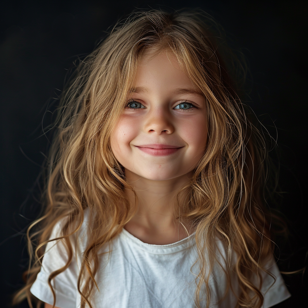 A smiling little girl | Source: Midjourney