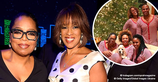 Oprah shares picture with bestfriend Gayle King, her adult daughter and son on Christmas