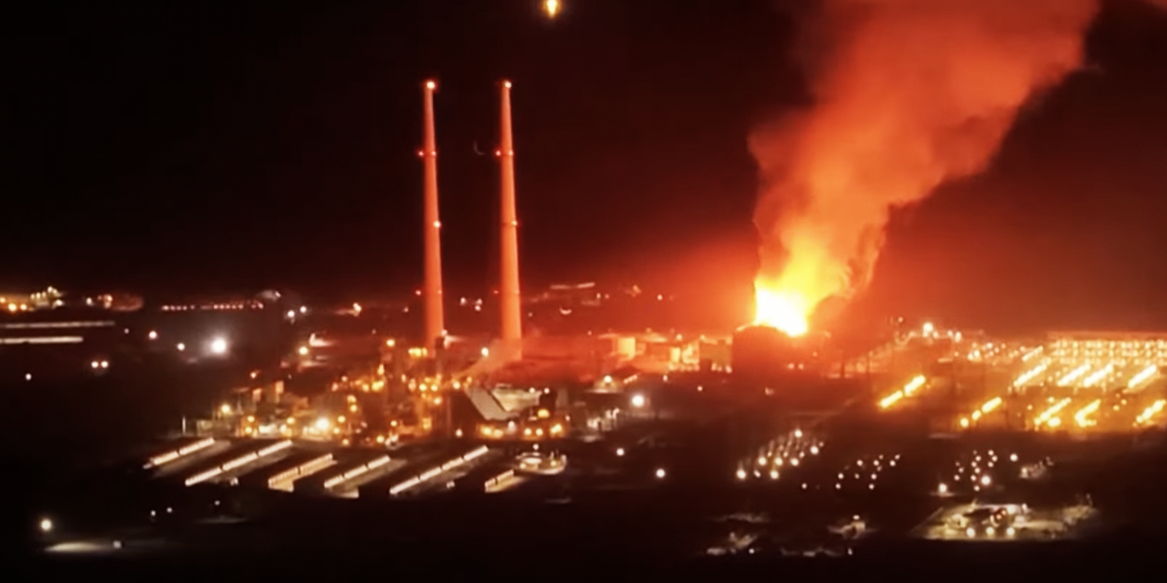 The fire at the California power plant | Source: YouTube/moneycontrol