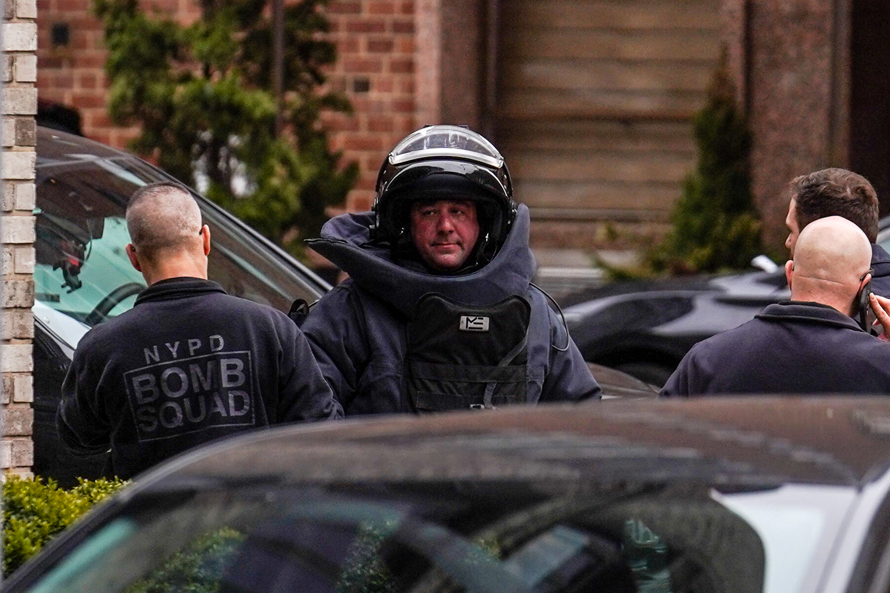 New York Police Department Bomb Squad and FBI officers in the middle of investigating in New York City on March 8, 2026. | Source: Getty Images