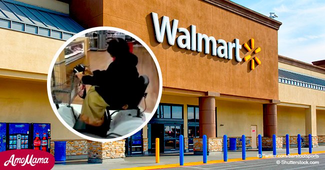 Walmart bans woman caught riding a cart and drinking wine from a Pringles can