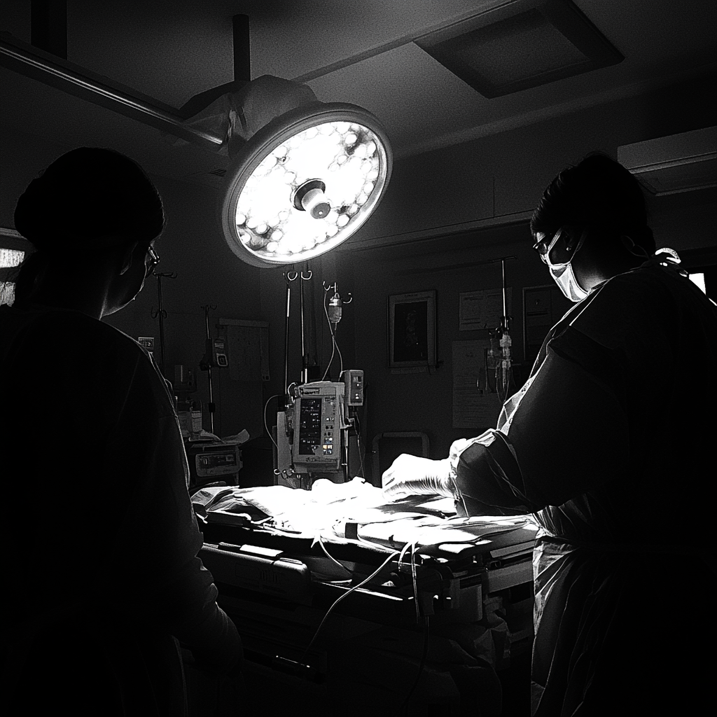 An operating theatre being prepped | Source: Midjourney