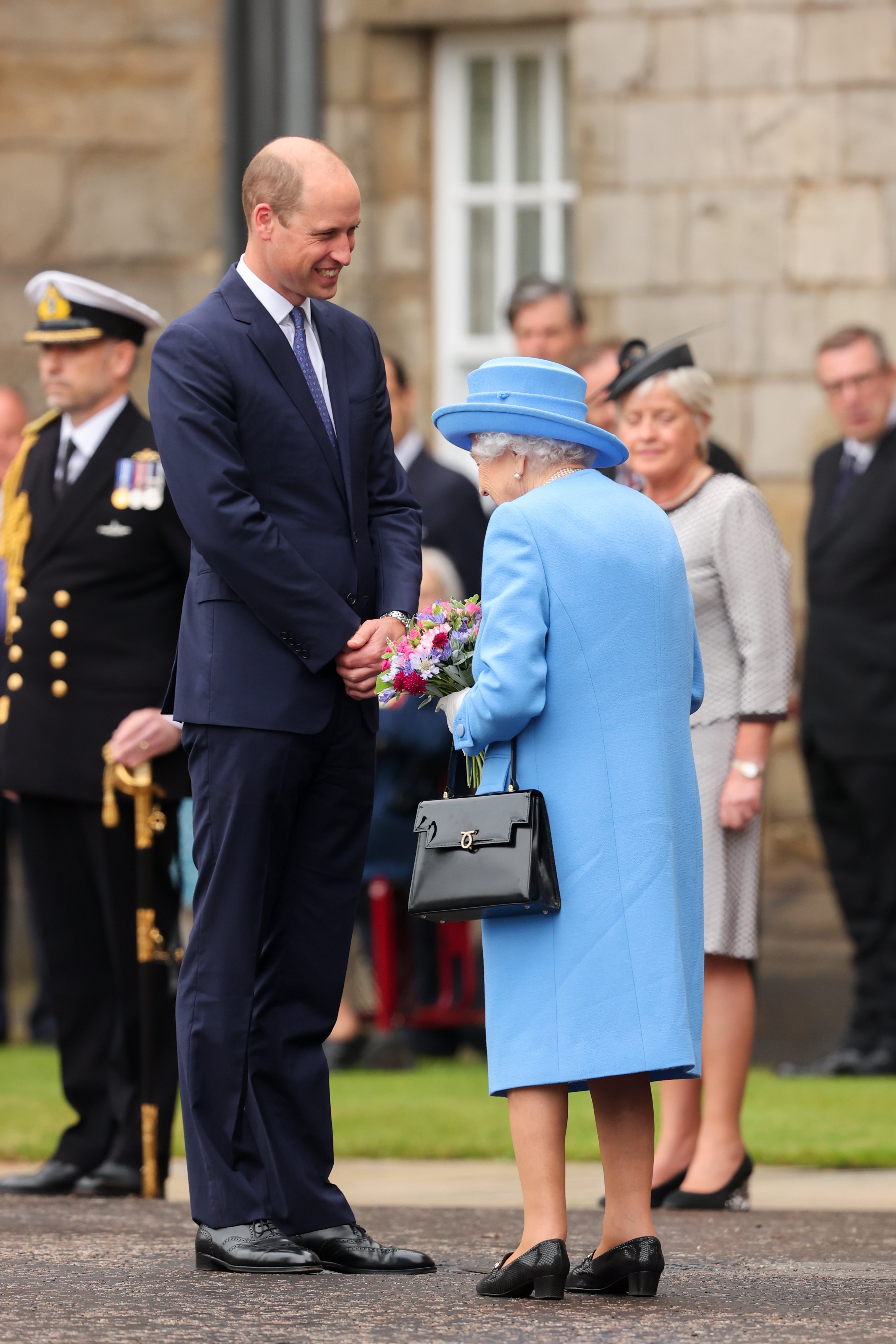 Prince William and Queen Elizabeth attend The Palace of Holyrood house on June 28, 2021, in Edinburgh, Scotland. | Source: Getty Images.