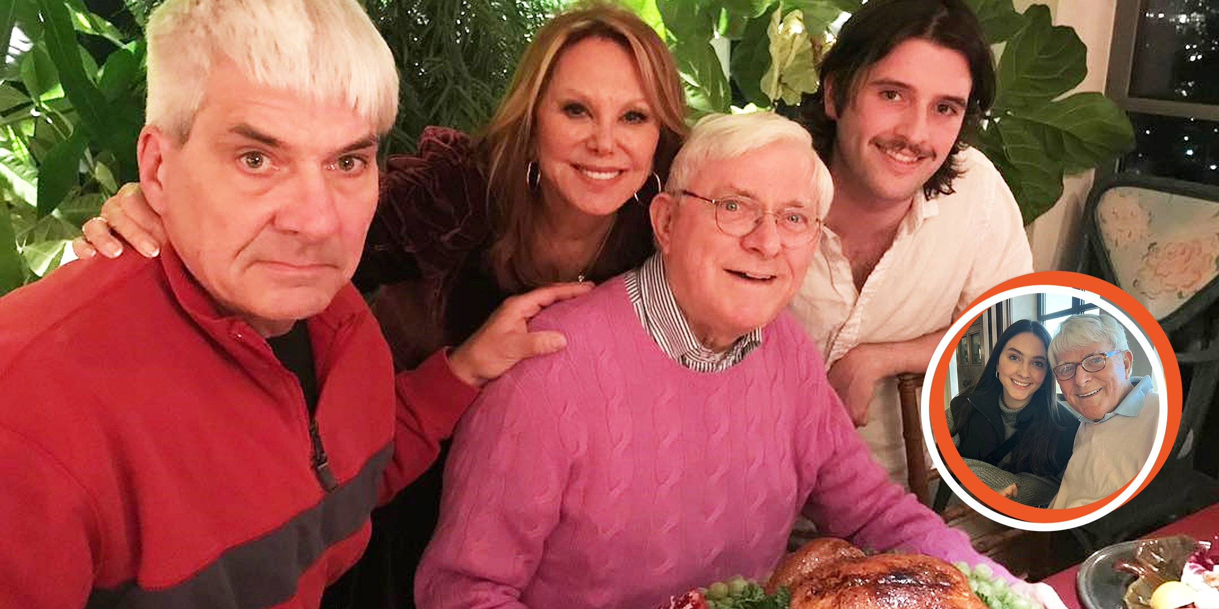 Phil Donahue with wife Marlo Thomas, son Dan and grandon Connor | Donahue with granddaughter Kenzie | Source: Instagram/Marlo Thomas