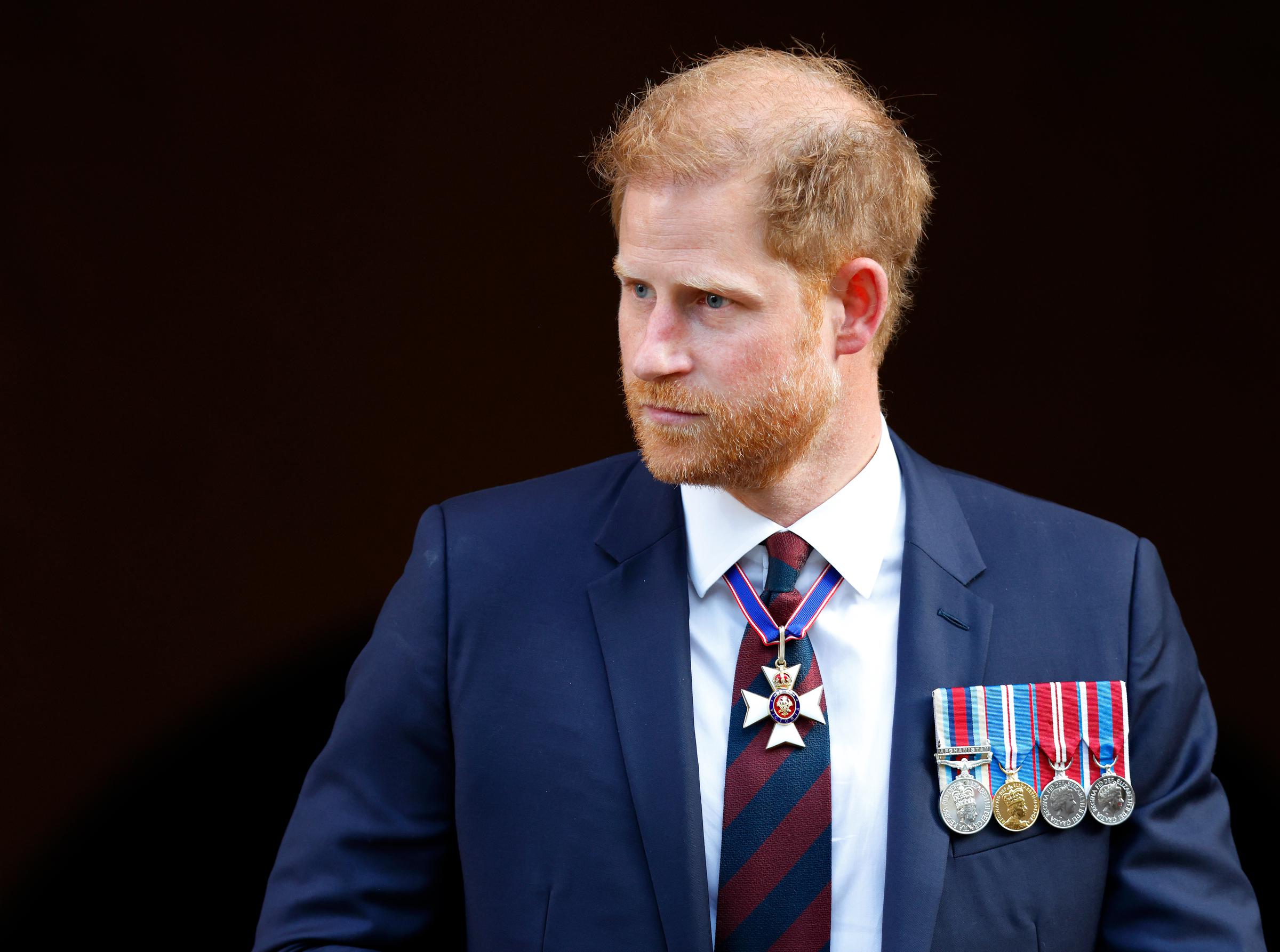 Prince Harry attends The Invictus Games Foundation 10th Anniversary Service at St Paul's Cathedral on May 8, 2024, in London, England. | Source: Getty Images