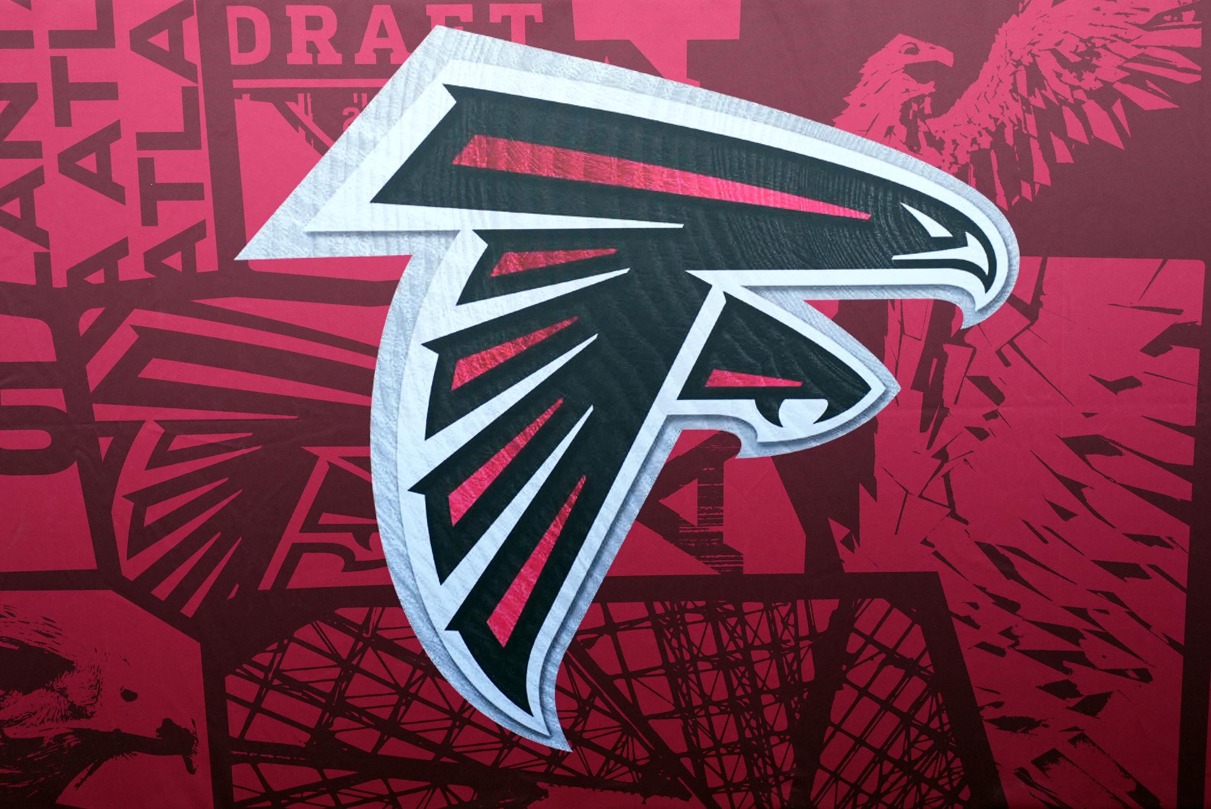 A view of the Atlanta Falcons logo. | Source: Getty Images