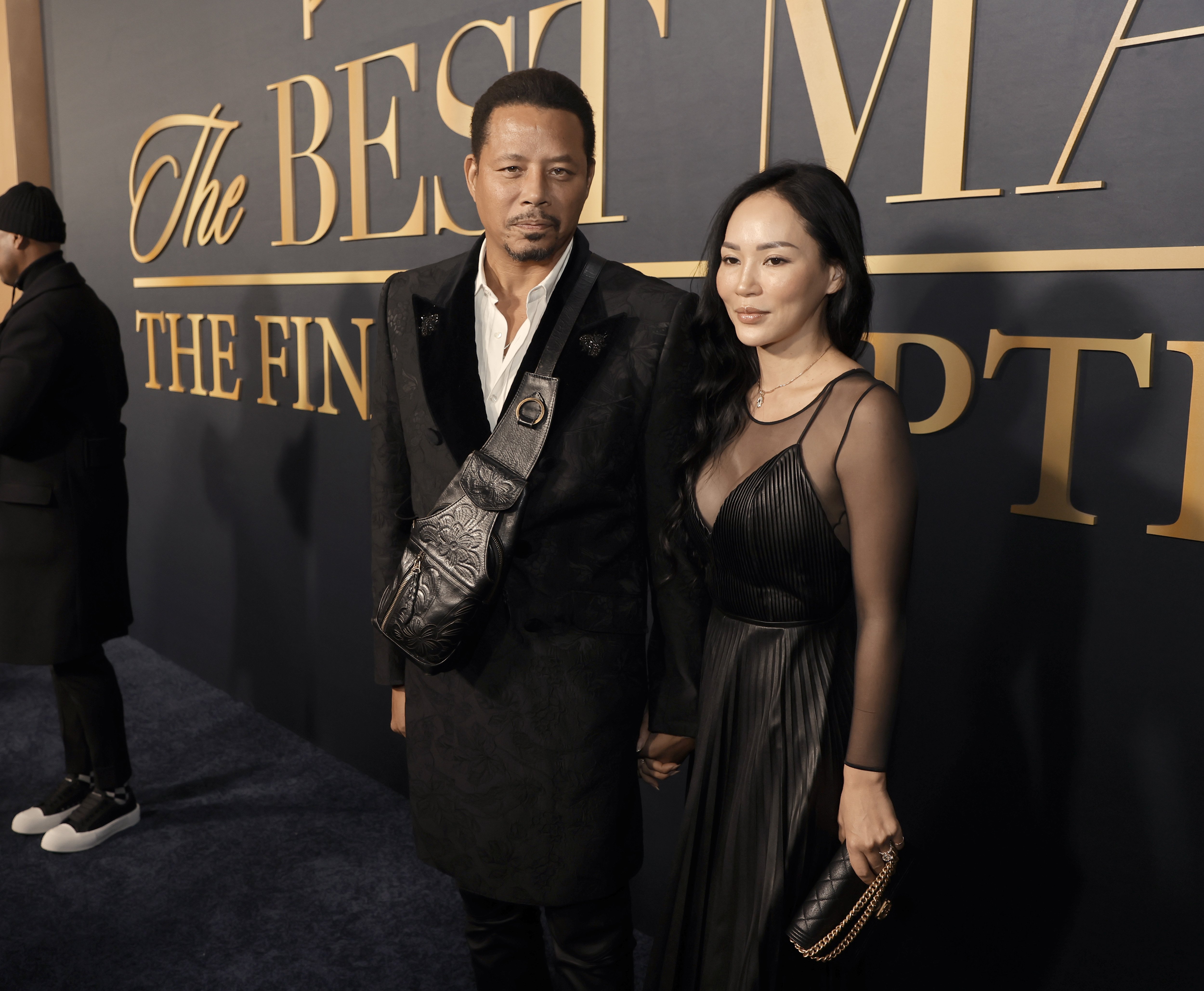 Terrence Howard and Mira Pak Howard attend Peacock's "The Best Man: The Final Chapters" premiere event at Hollywood Athletic Club, on December 7, 2022, in Hollywood, California. | Source: Getty Images