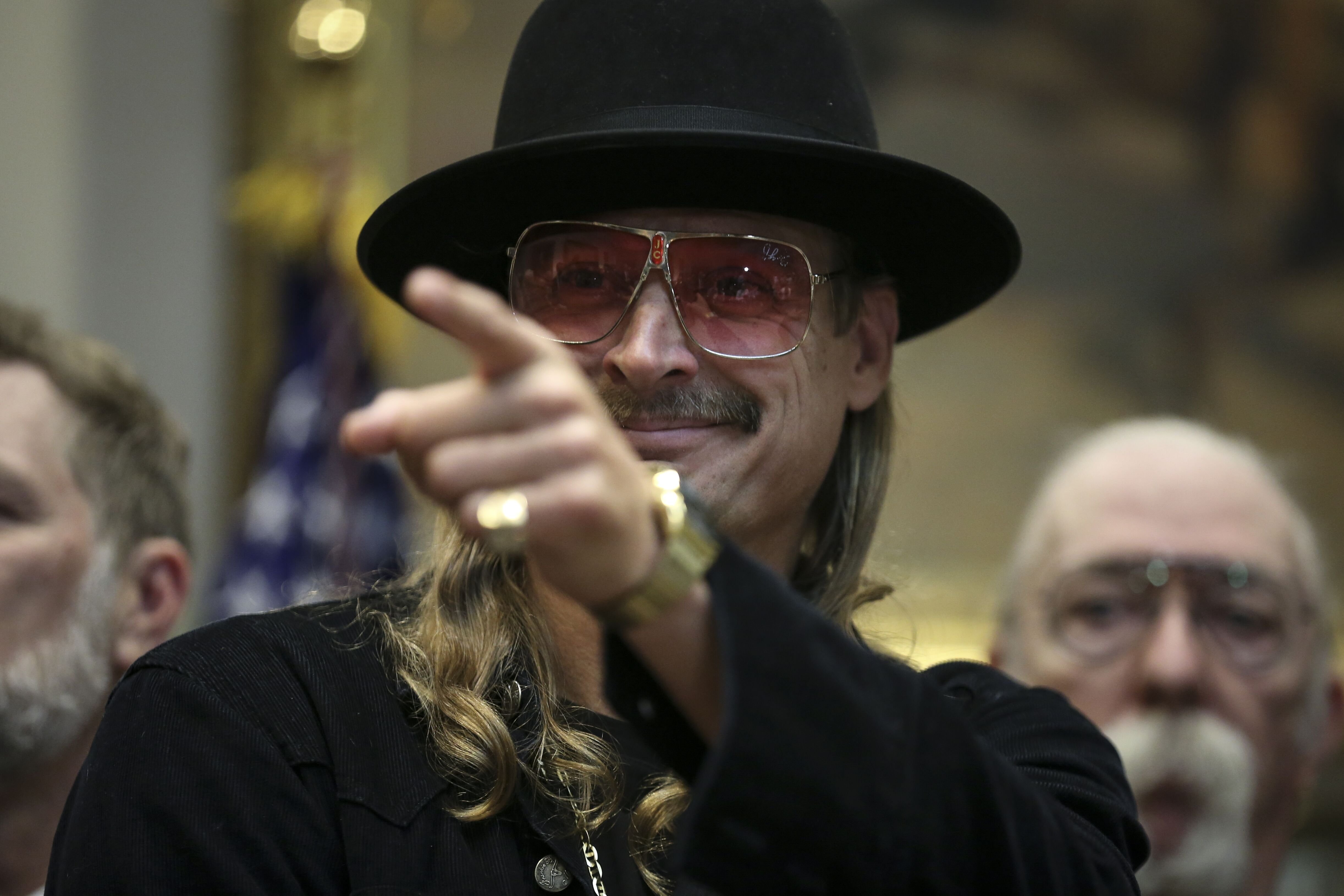 Kid Rock attends a signing ceremony as U.S. President Donald Trump signs the H.R. 1551 in Washington 2018 | Source: Getty Images