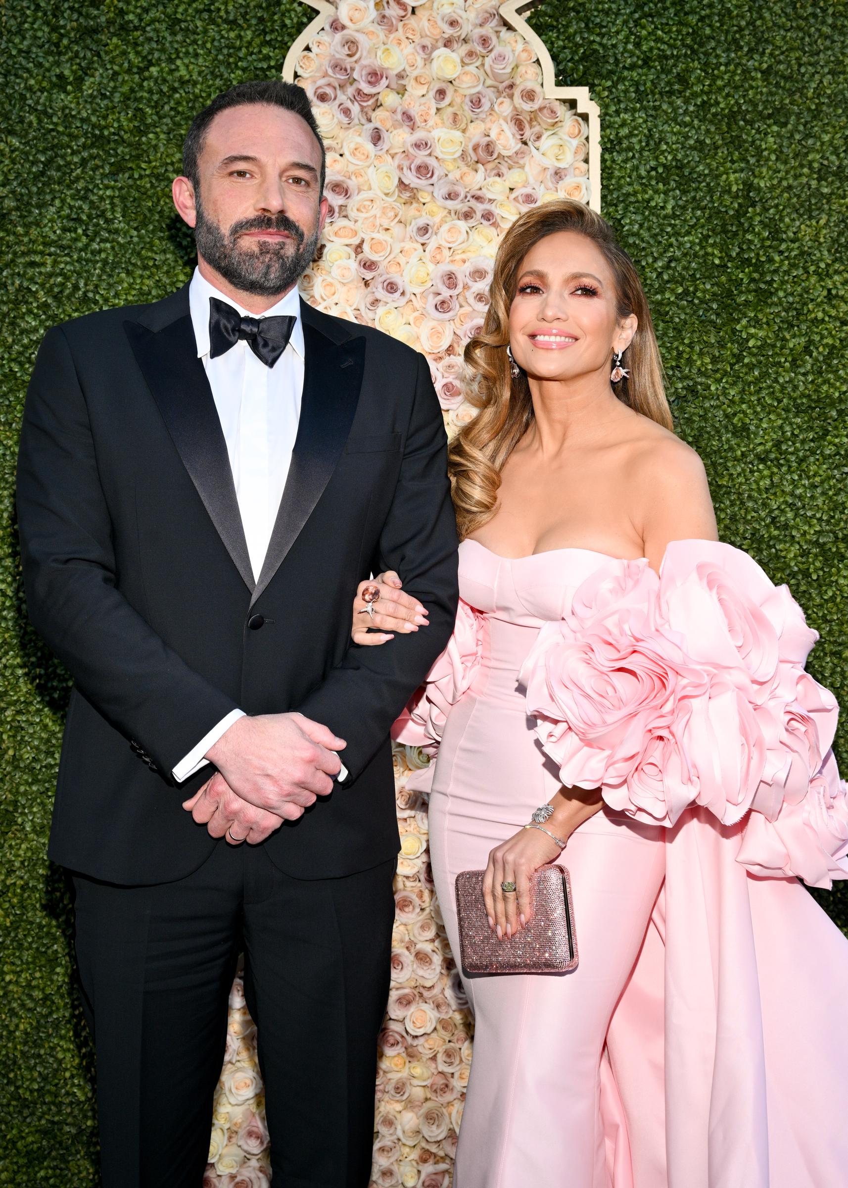 Ben Affleck and Jennifer Lopez attend the 81st Annual Golden Globe Awards at The Beverly Hilton in Beverly Hills, California, on January 7, 2024 | Source: Getty Images