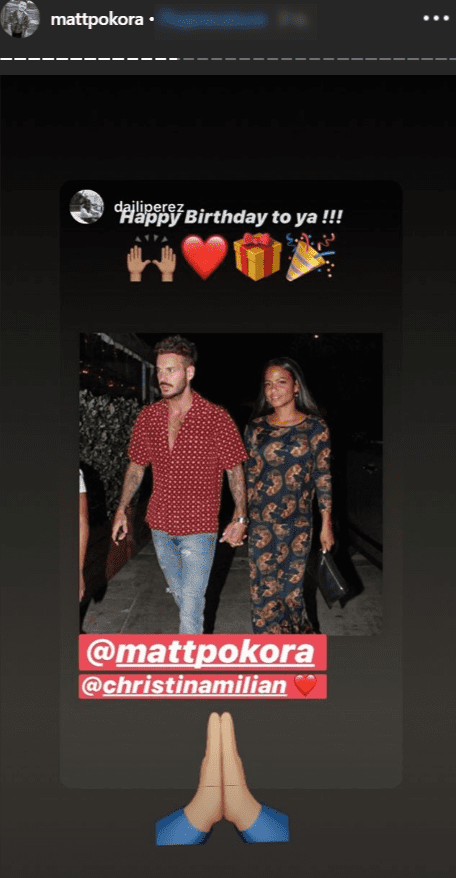 Matt Pokora et sa compagne Christina Milian marchant main dans la main | Source : instagram.com/m.pokora