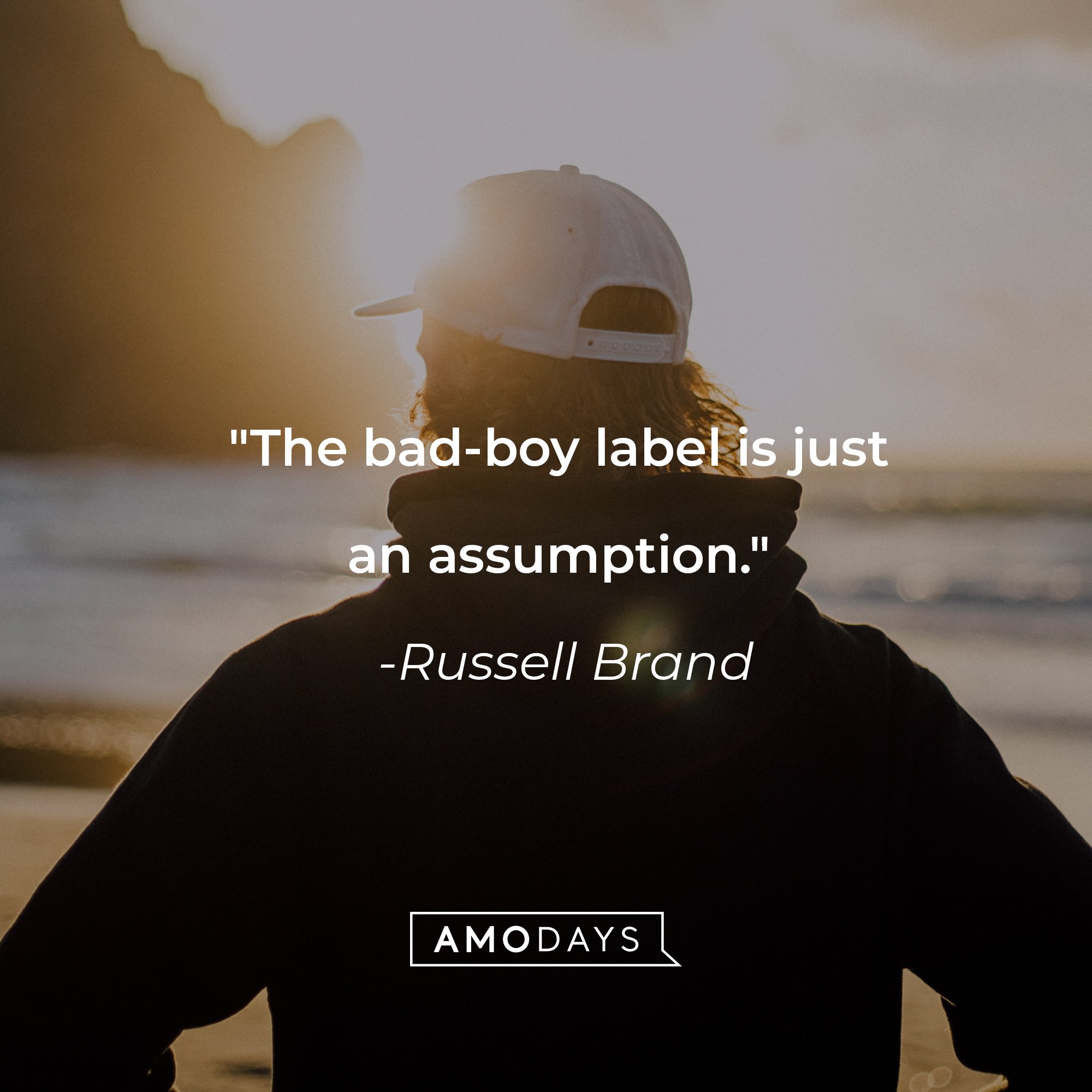 Russell Brand's quote: "The bad-boy label is just an assumption." | Image: AmoDays