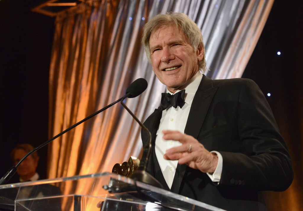  Actor Harrison Ford accepts the SOC President's Award at The Society Of Camera Operators 40th Annual Lifetime Achievement Awards held at Loews Hollywood Hotel | Photo: Getty Images