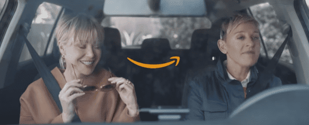  Ellen DeGeneres and Portia de Rossi in Amazon Alexa's 2020 Super Bowl commercial. | Source: YouTube/TheEllenShow.