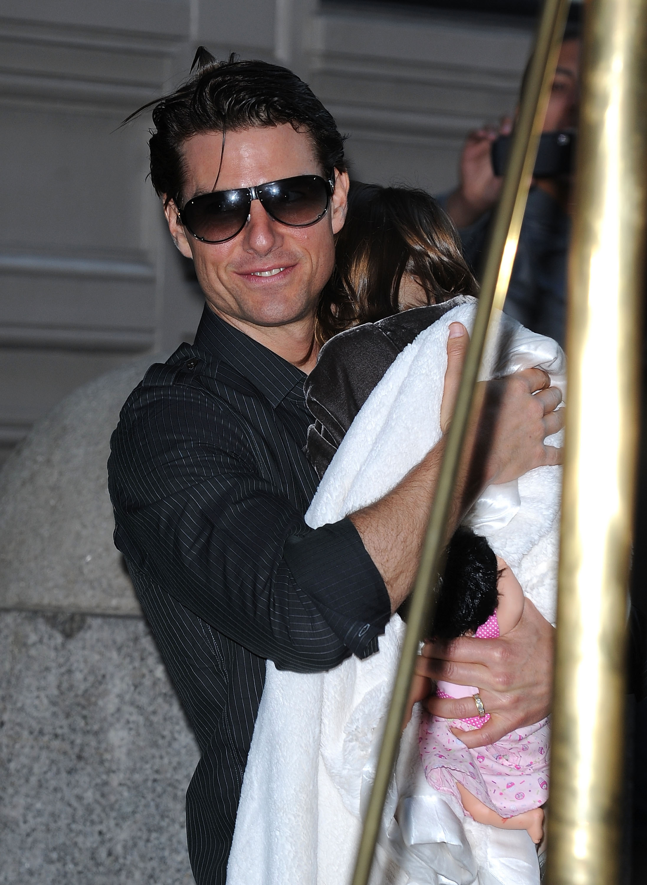 Tom Cruise and his daughter Suri Cruise seen on October 6, 2008 in New York City | Source: Getty Images