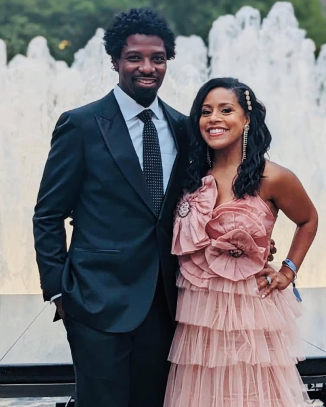 Sheinelle Jones and her husband Uche Ojeh are at a fashion show, from a post dated September 30, 2022.| Source: Instagram/sheinelle_o