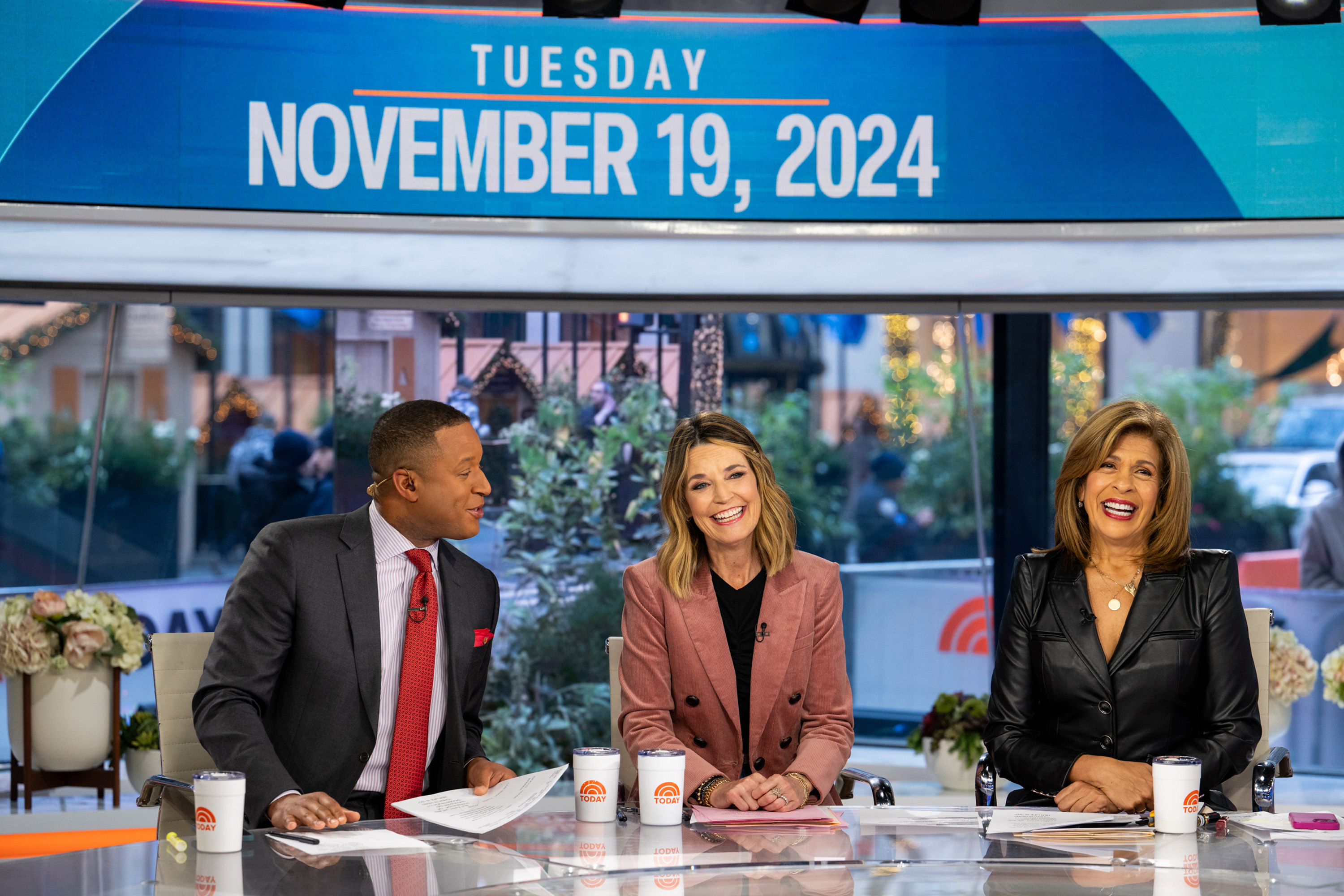 Craig Melvin, Savannah Guthrie, and Hoda Kotb pictured on November 19, 2024 | Source: Getty Images