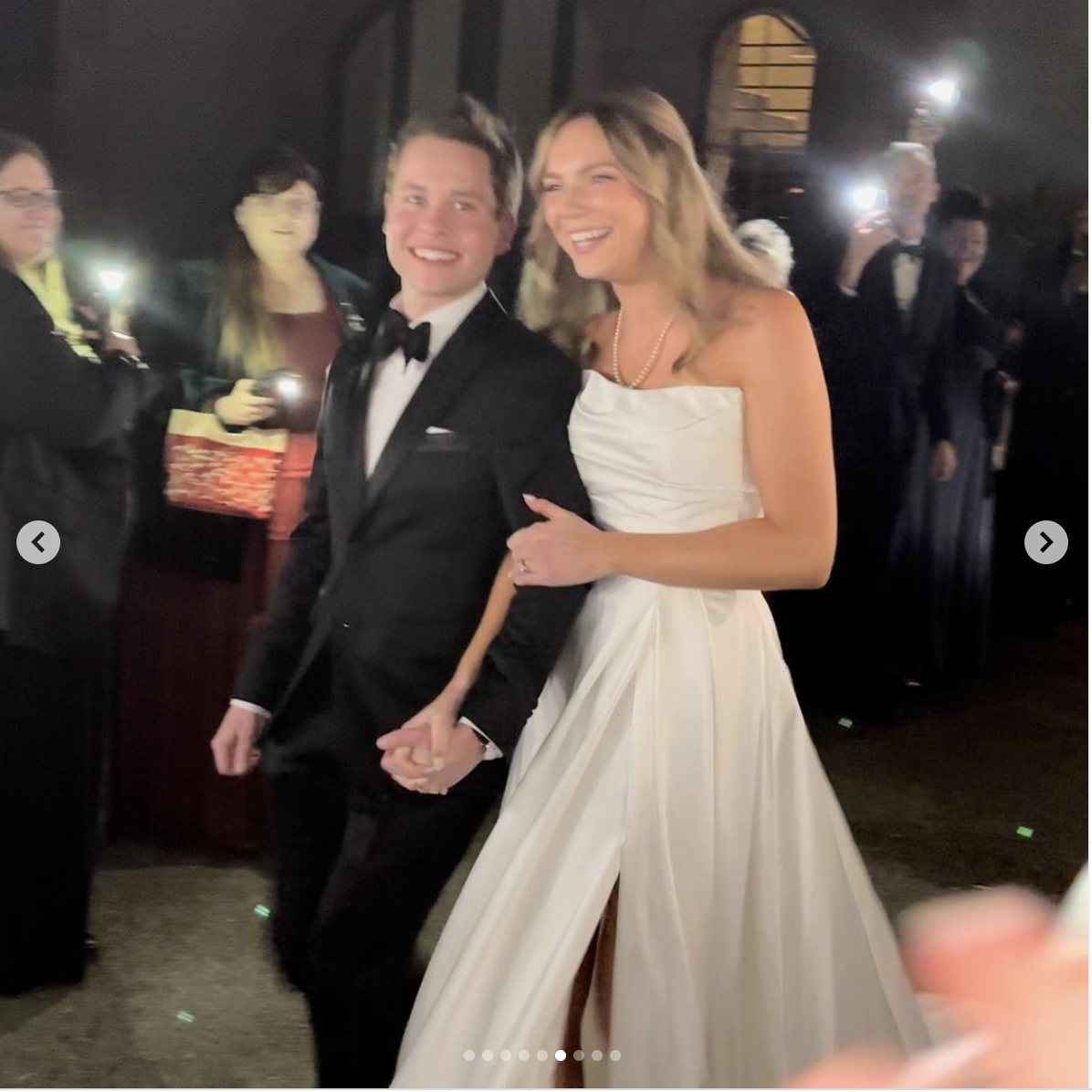 Lev and Elliott Bure during their wedding reception, dated January 2024 | Source: Instagram/SheleneBryan