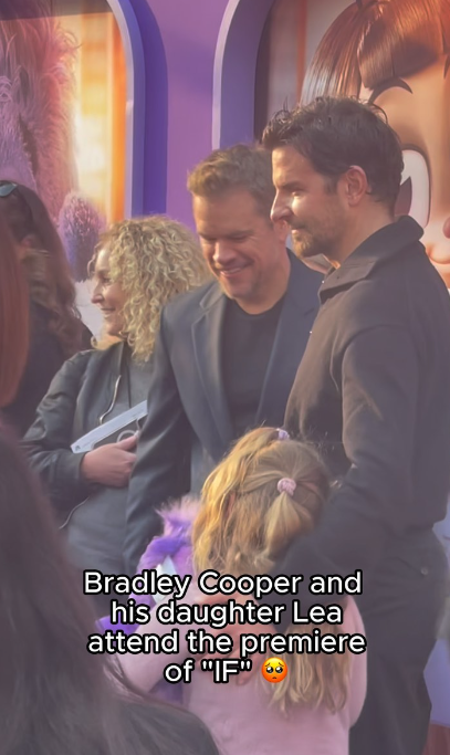 Bradley Cooper and his daughter Lea Cooper at the "If" premiere, dated May 2024. | Source: Instagram/enews