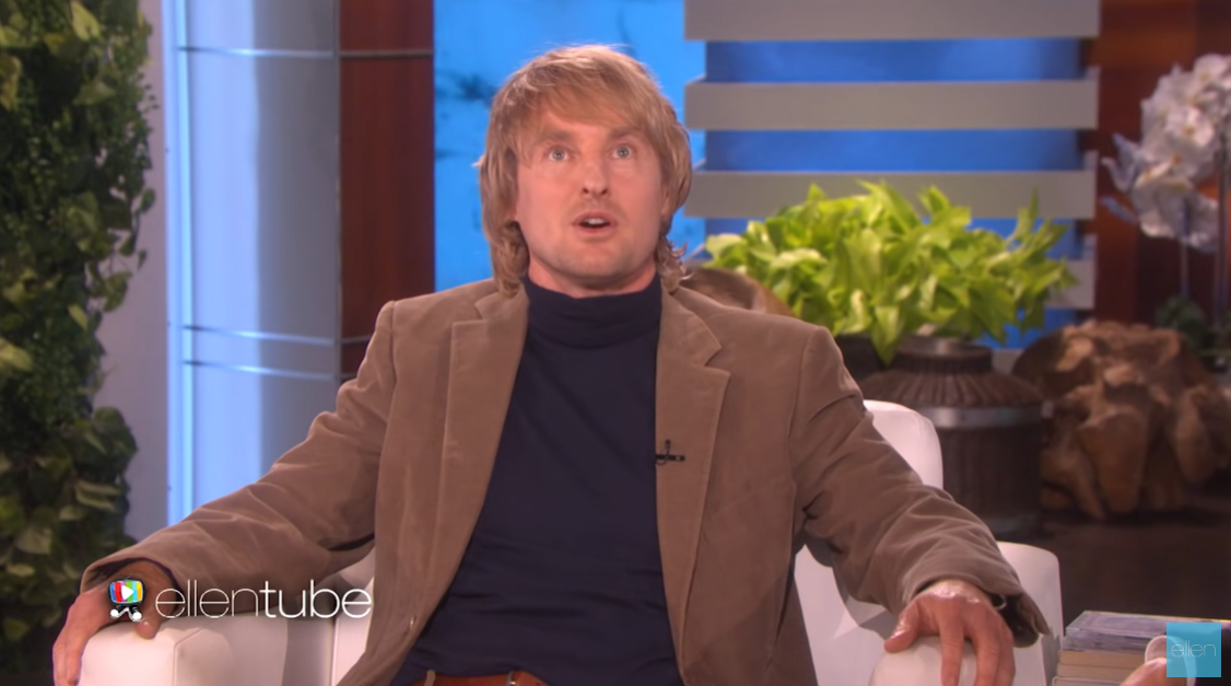 A screenshot from Owen Wilson's interview on "The Ellen Show," where he speaks fondly about his sons Ford and Finn in June 2017. | Source: YouTube/TheEllenShow