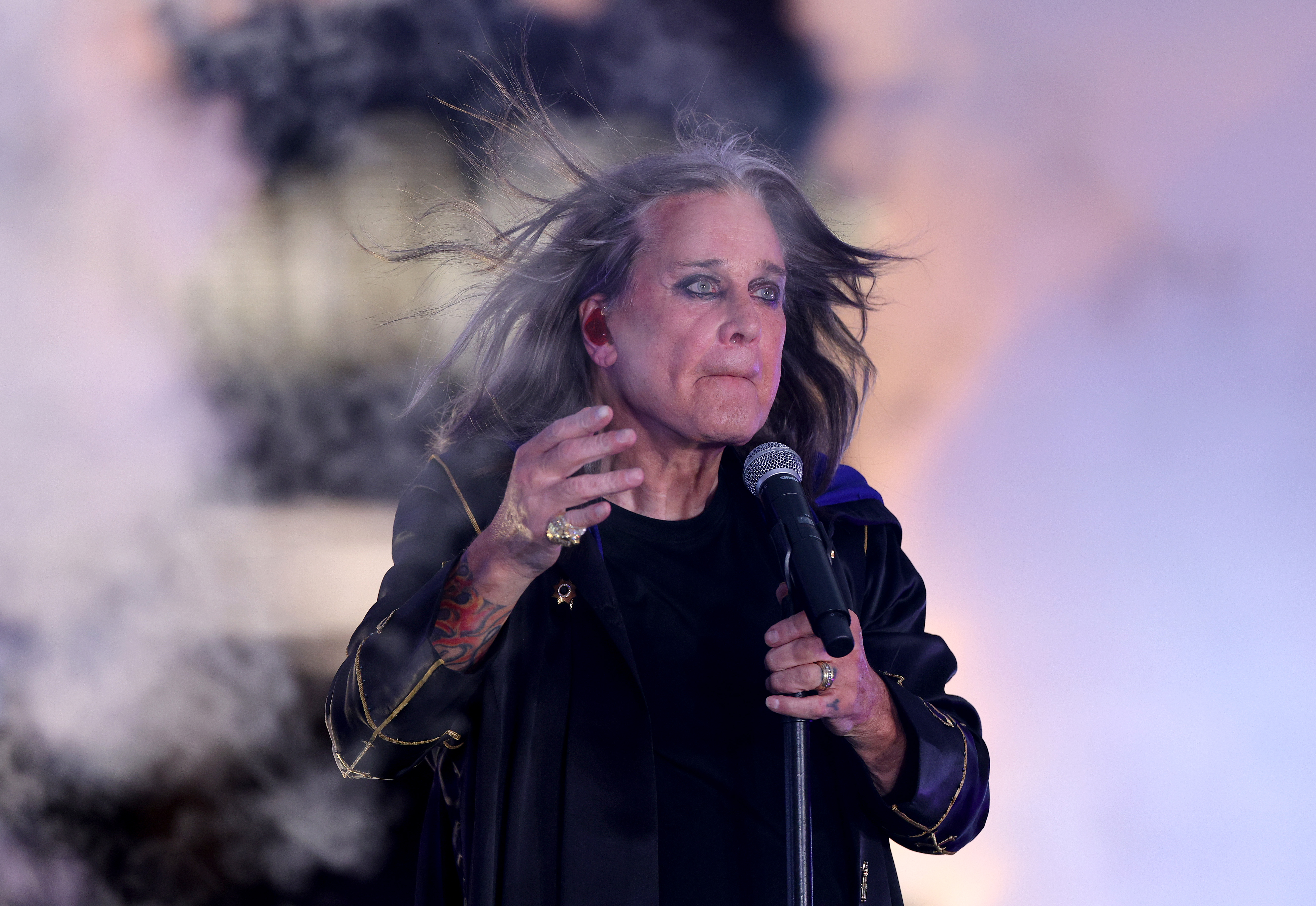 Ozzy Osbourne performs during the half-time of the NFL season-opening game at SoFi Stadium on September 8, 2022, in Inglewood, California | Source: Getty Images