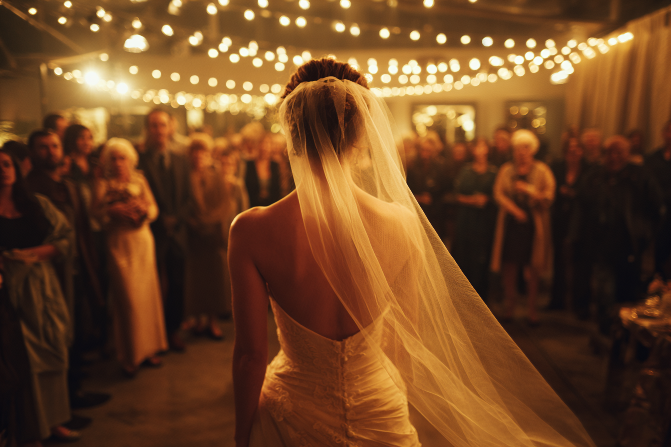 A bride facing the guests | Source: Midjourney