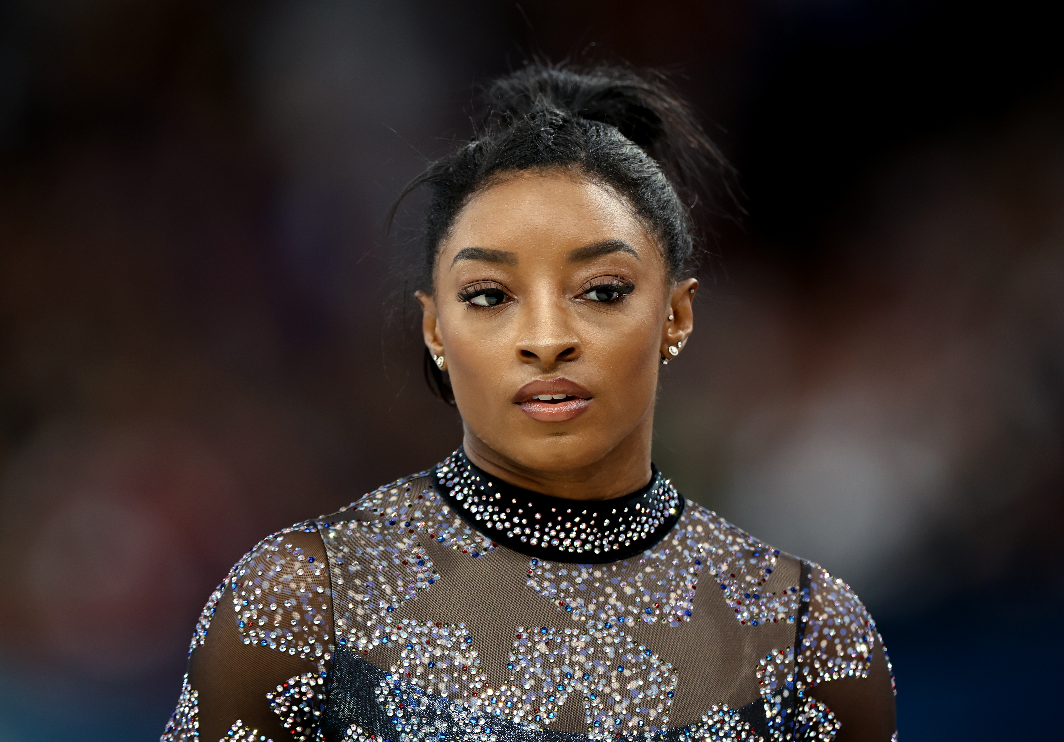 Simone Biles during the Artistic Gymnastics Women's Qualification on July 28, 2024, in Paris, France. | Source: Getty Images