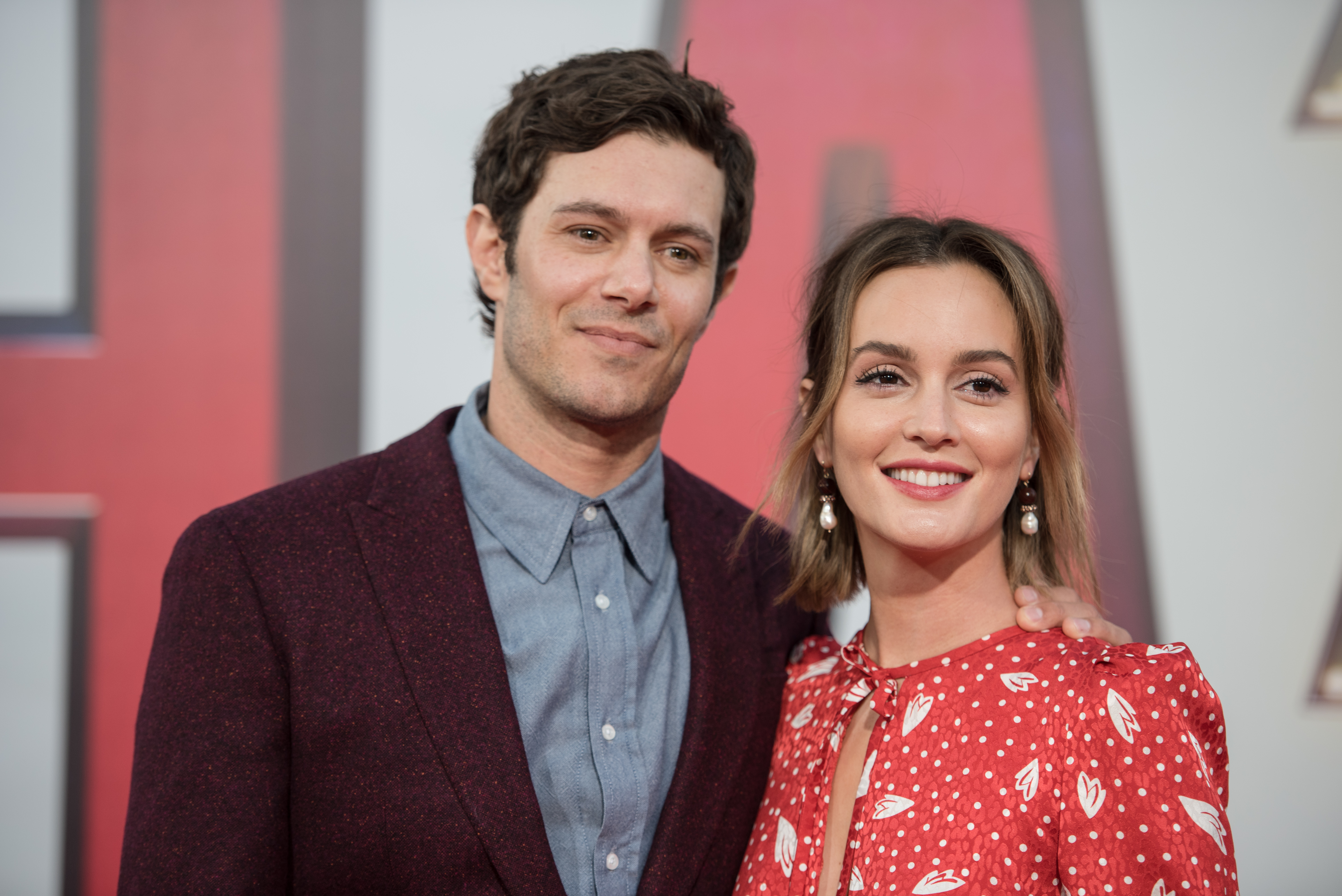 Adam Brody and Leighton Meester arrive at Warner Bros. Pictures and New Line Cinema's world premiere of "Shazam!" at TCL Chinese Theatre on March 28, 2019, in Hollywood, California. | Source: Getty Images