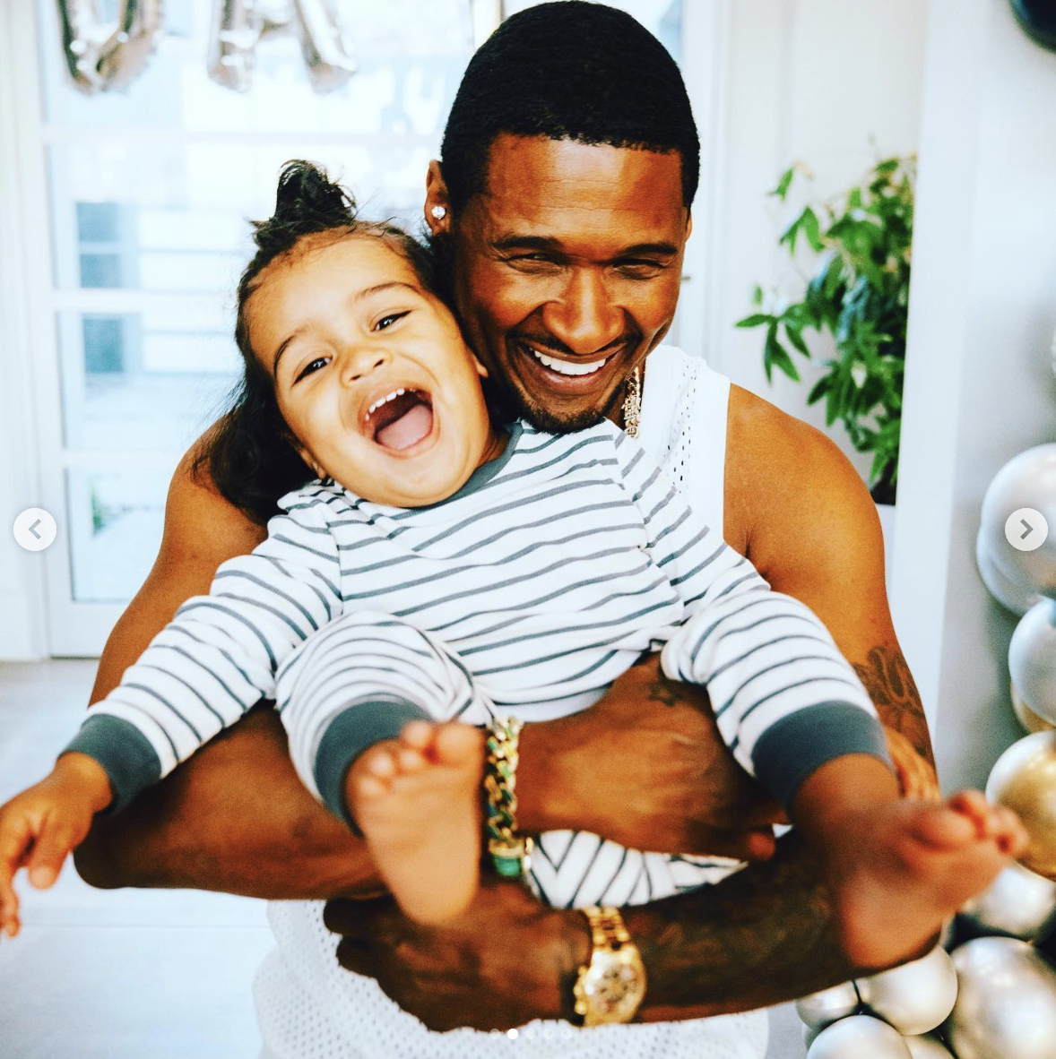 Usher with his son, Sire Castrello, as seen in a post dated June 20, 2023 | Source: Instagram/usher