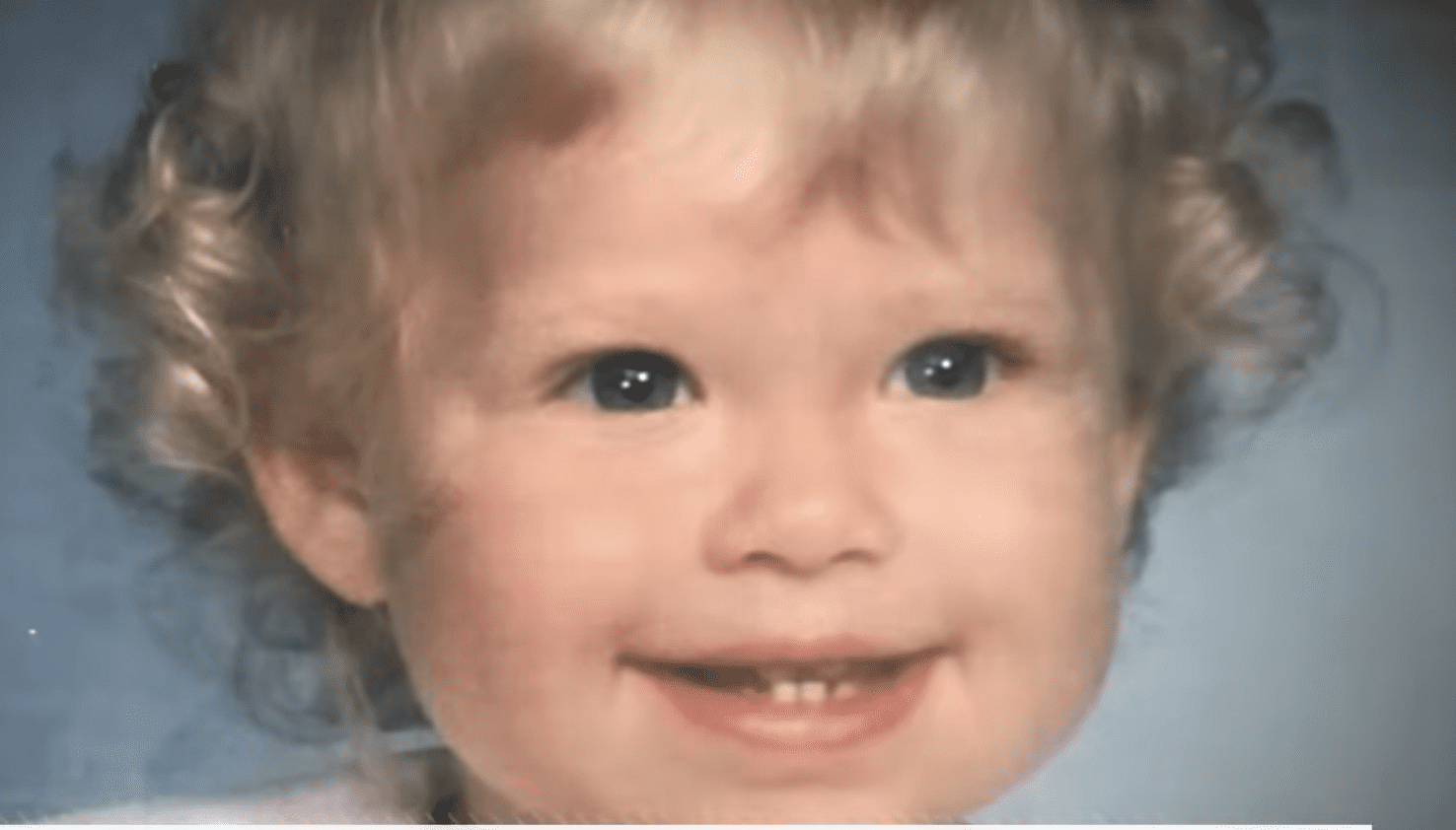 An adorable photo of Jessica Harvey Galloway when she was a toddler