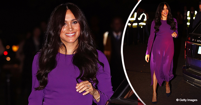 Meghan Markle Recycles Purple Midi Dress from Her Pregnancy for a Royal ...