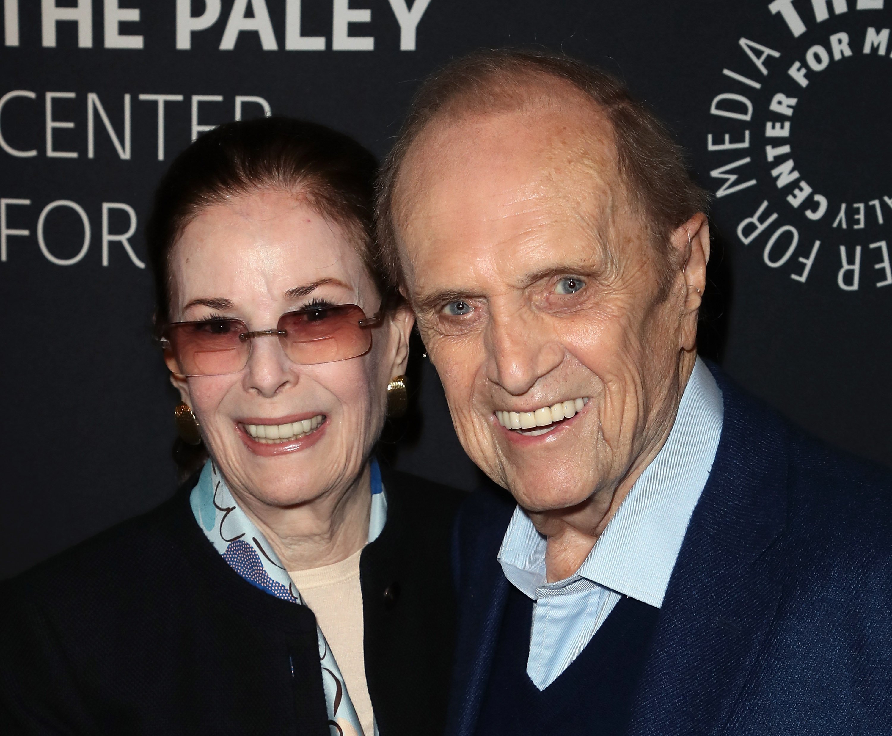 Bob Newhart (R) and wife Ginny Newhart attend An Evening with Bob Newhart: A "Newhart" Celebration presented by The Paley Center for Media and Hulu at The Paley Center for Media on April 26, 2018 in Beverly Hills, California | Source: Getty Images 