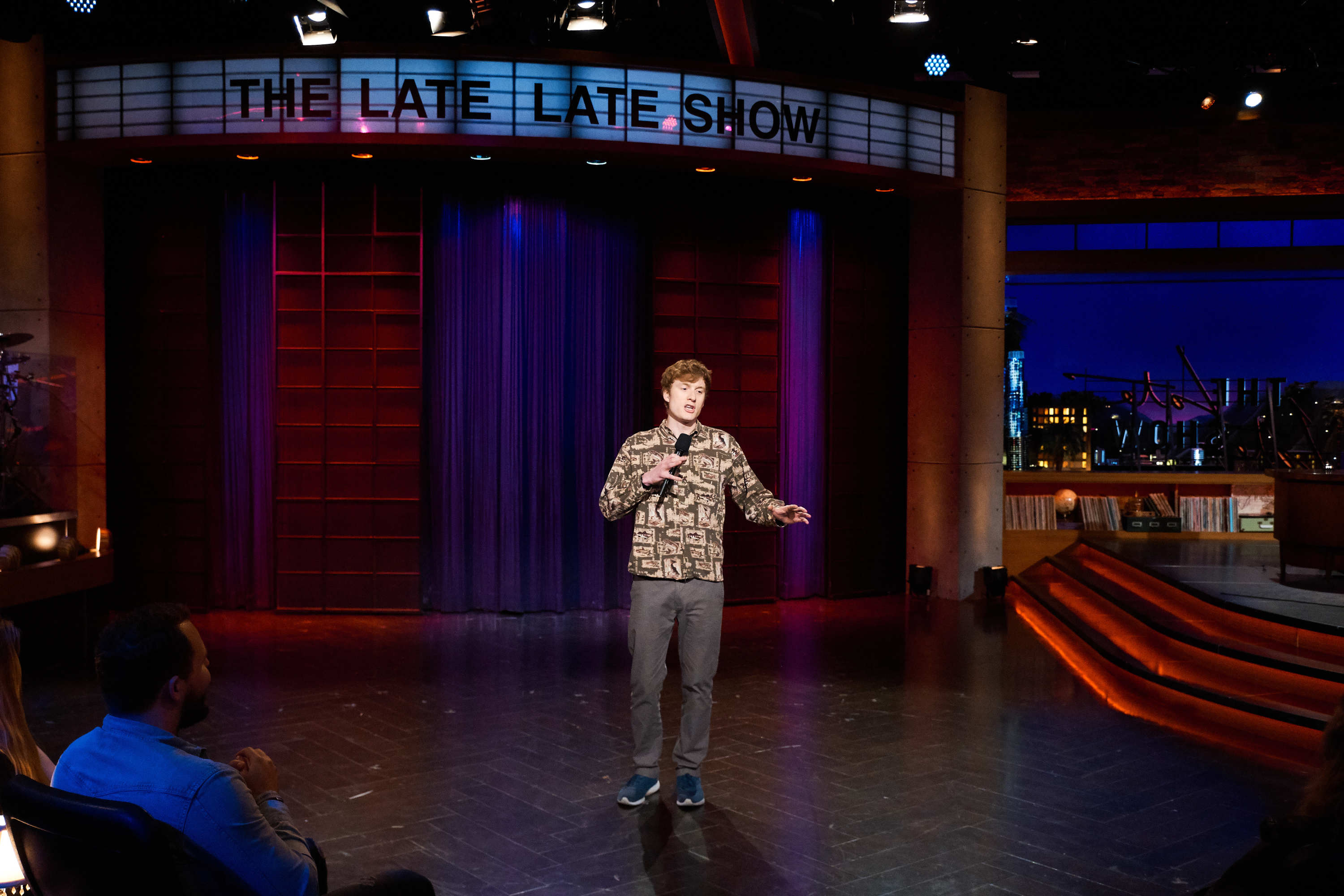 James Acaster is pictured during his performance on "The Late Late Show with James Corden," on May 16, 2018, in Los Angeles, California | Source: Getty Images