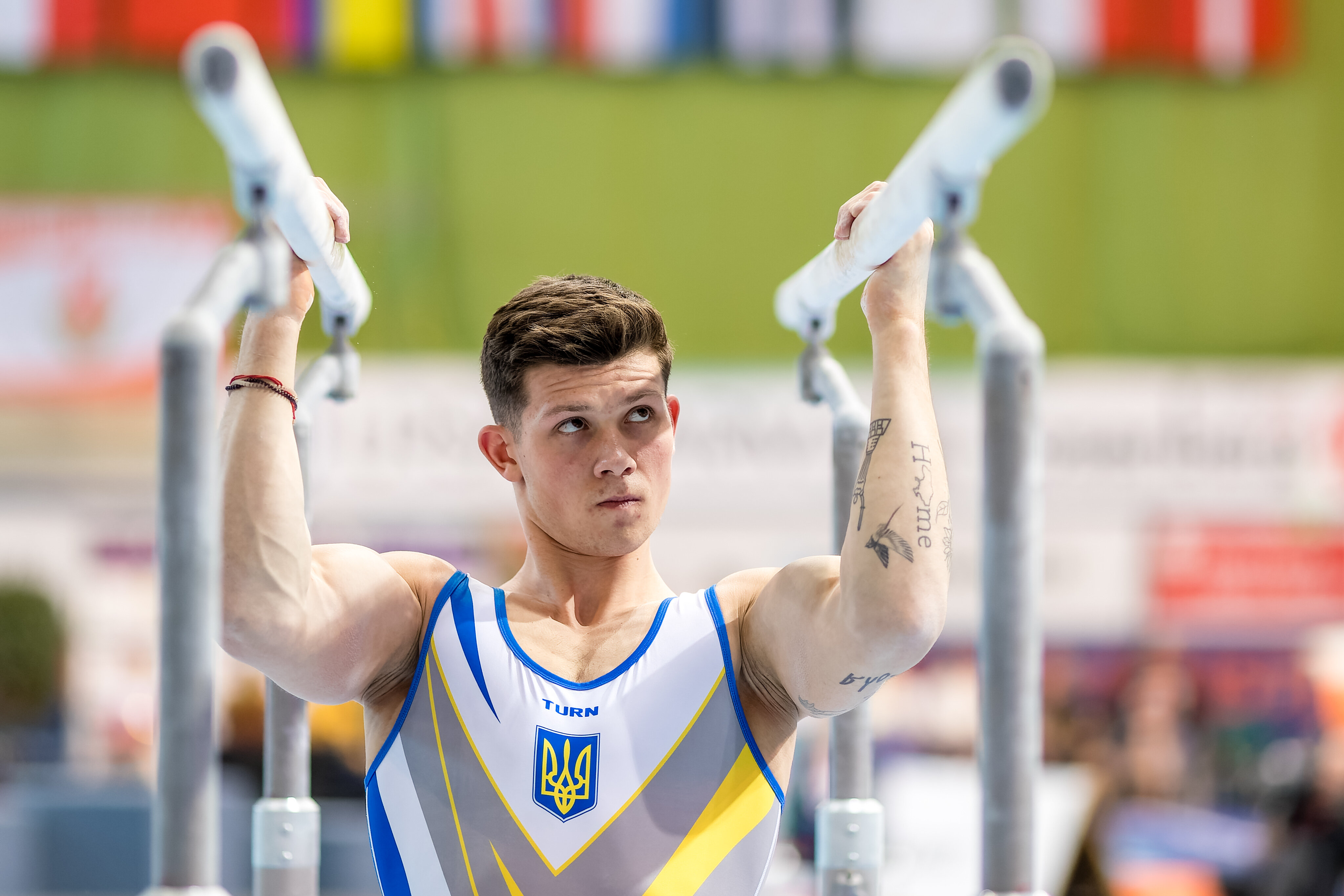 Illia Kovtun preparing for his routine on February 25, 2024. | Source: Getty Images