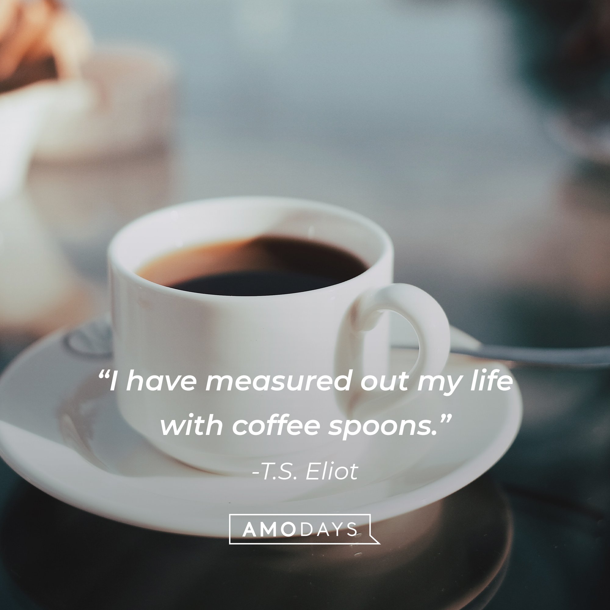 T.S. Eliot's quote: "I have measured out my life with coffee spoons." | Image: AmoDays
